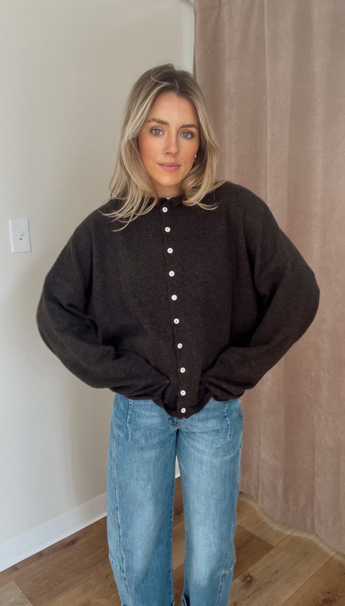 *Restock* Piper Cardigan- Chocolate