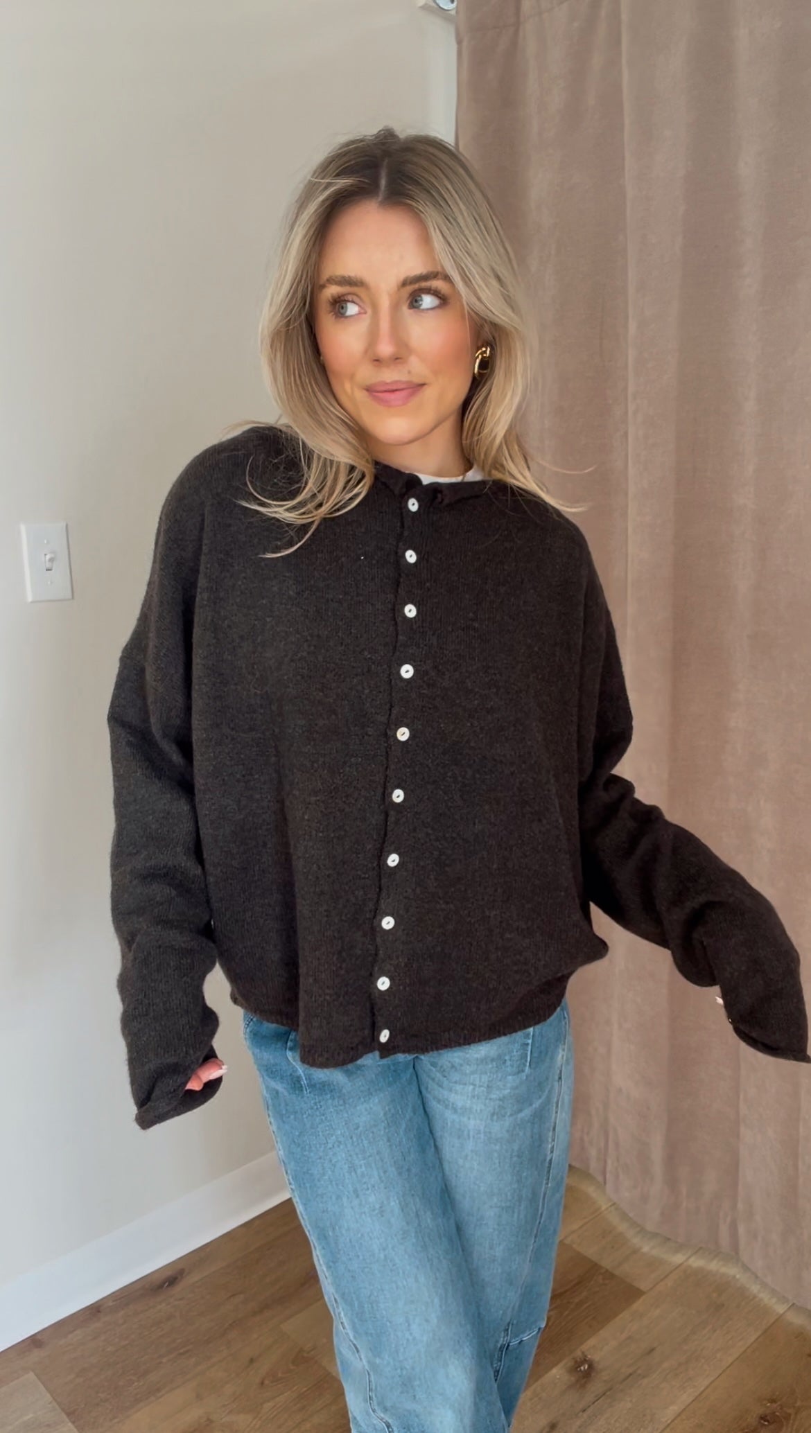Piper Cardigan- Chocolate