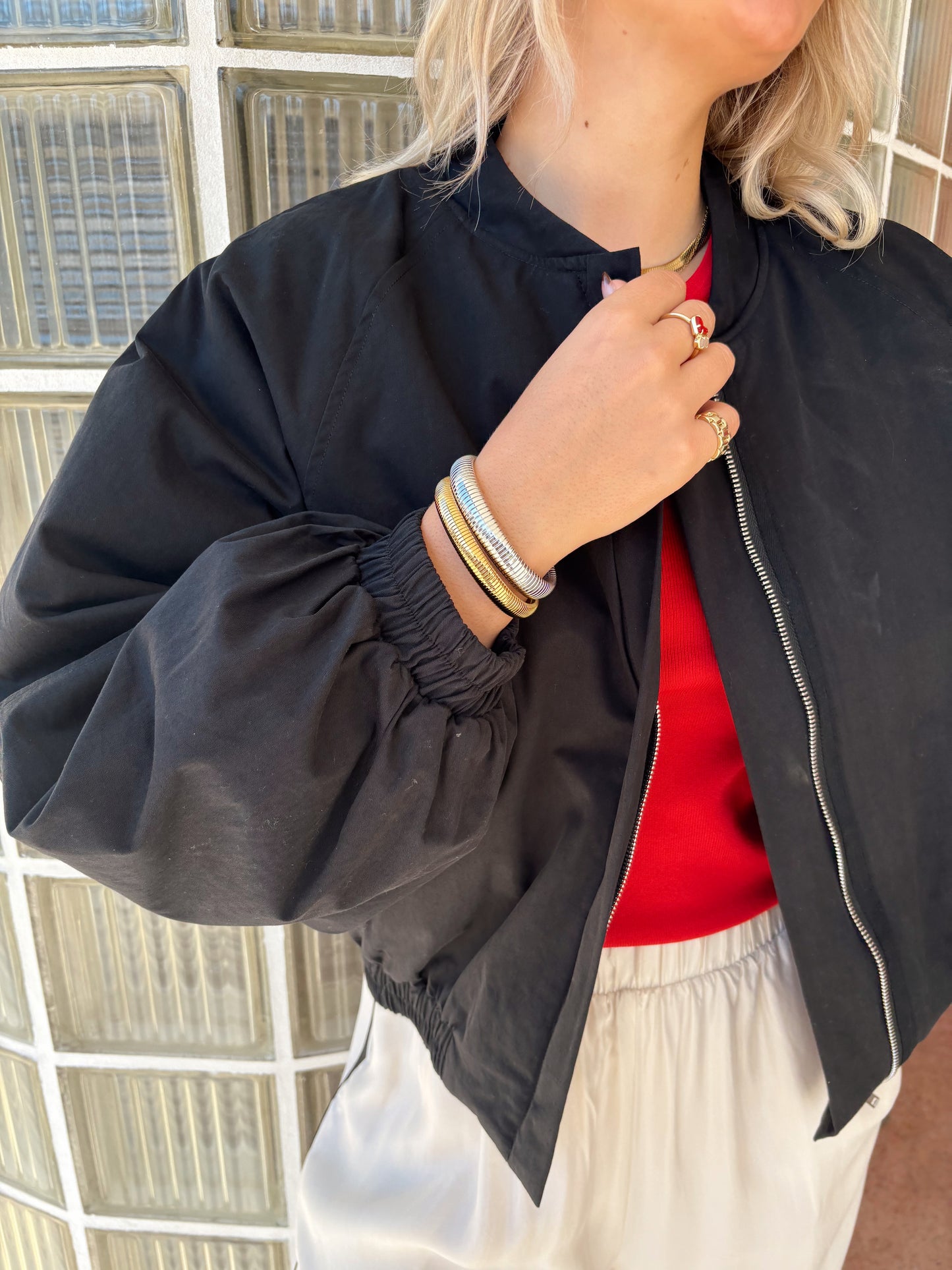 Betty Bomber Jacket- Black