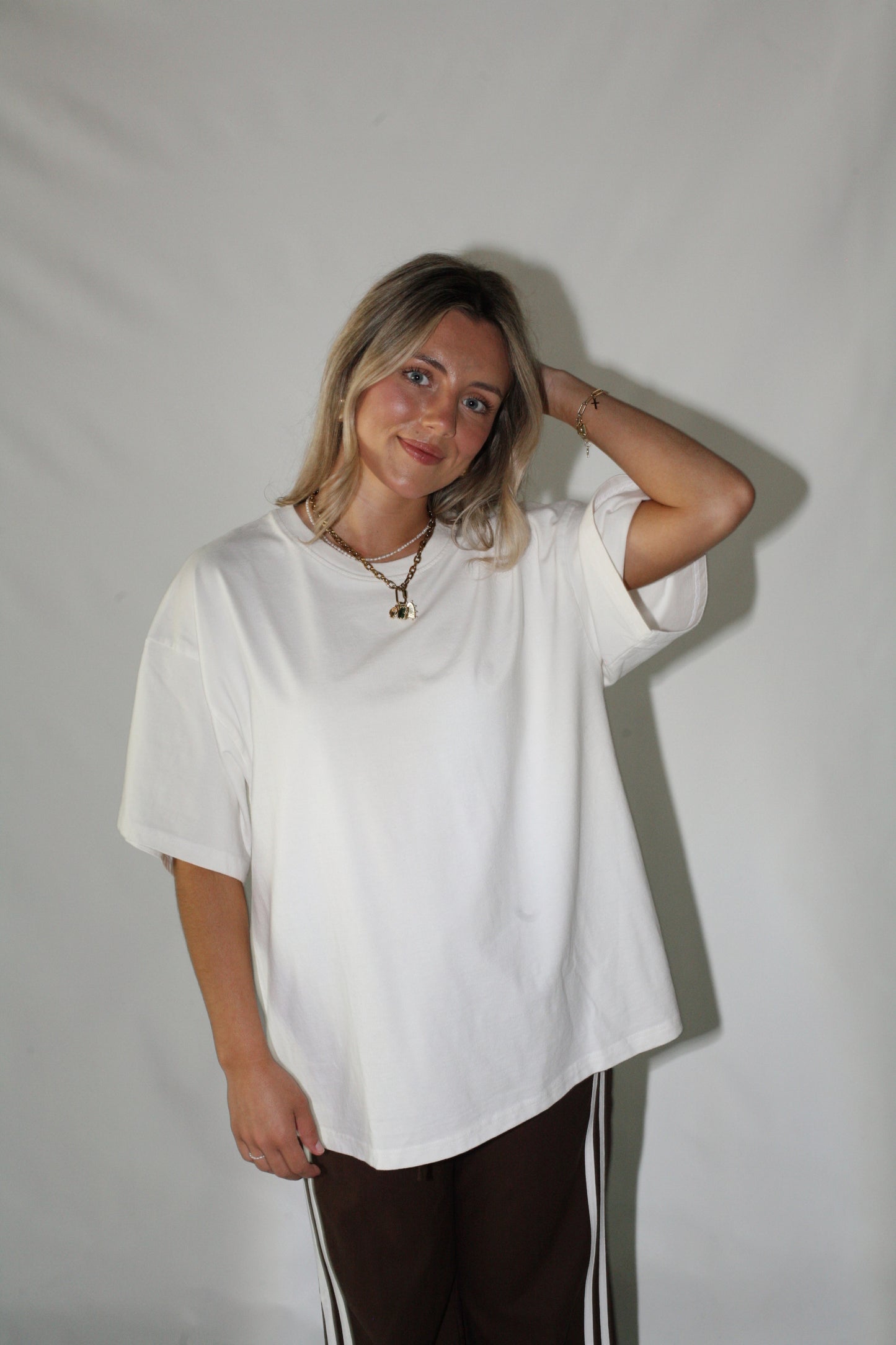 Blank Space Oversized Tee- Off White