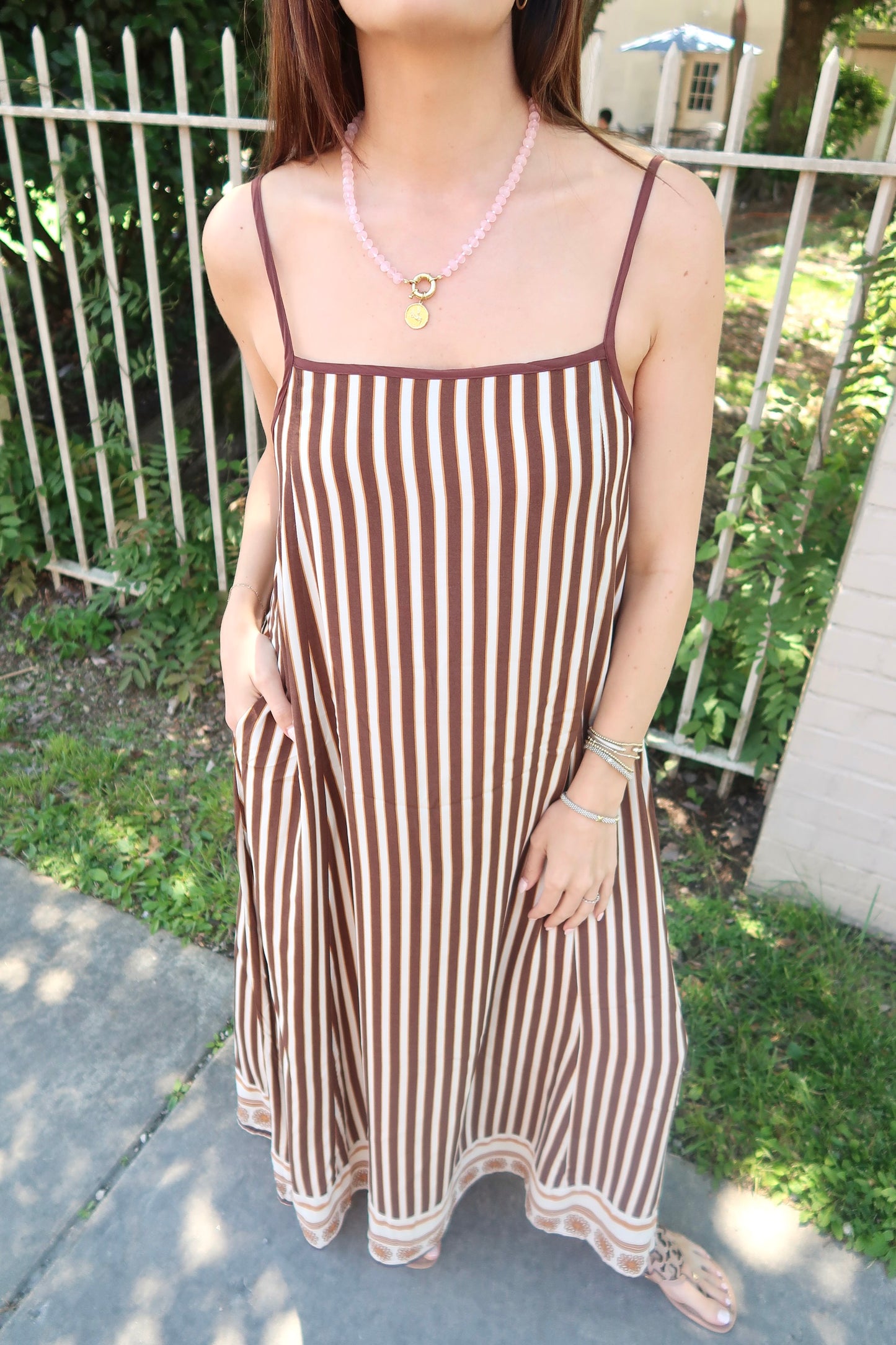 Lesley Maxi Dress- Brown
