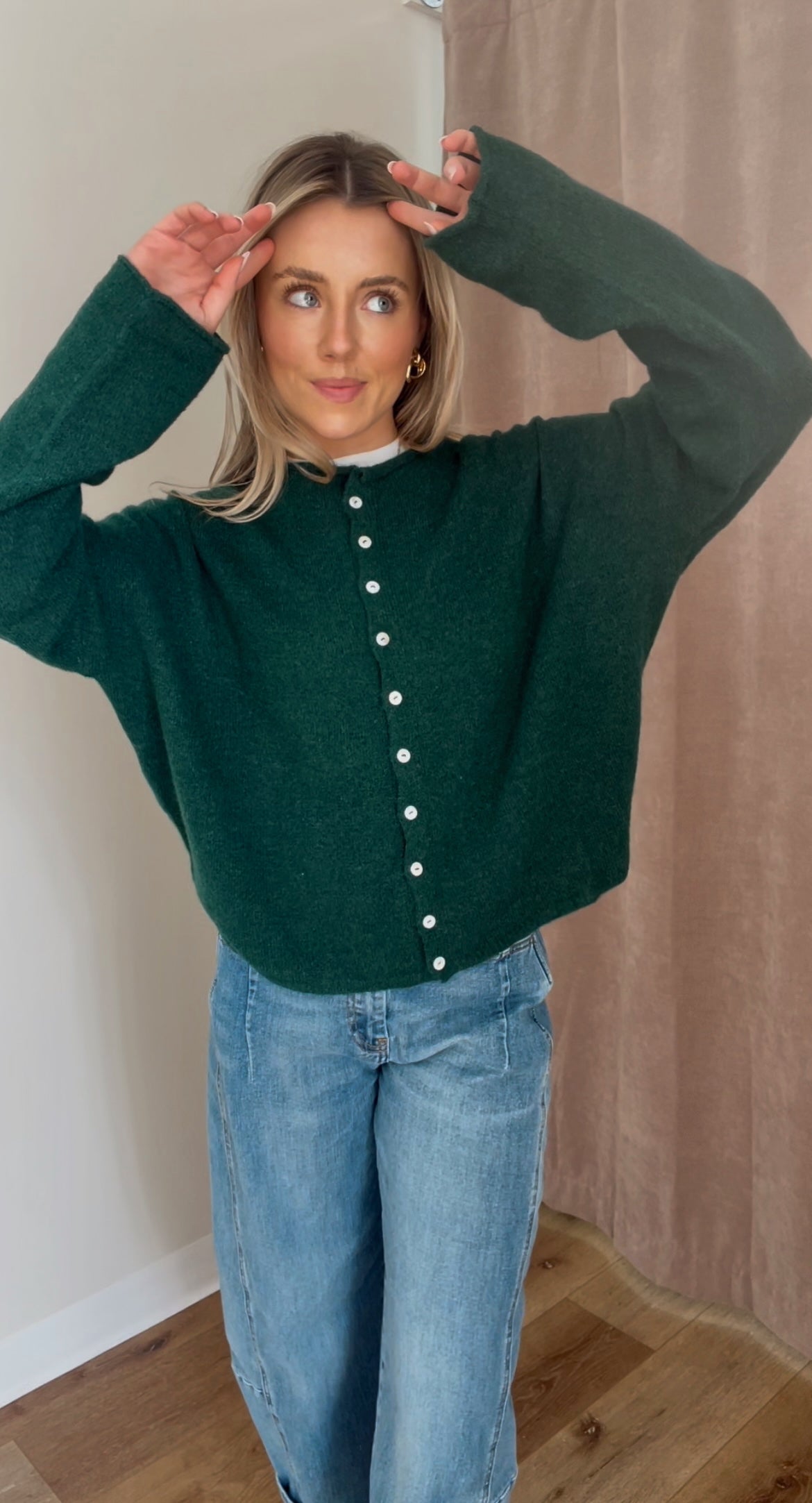 Piper Cardigan- Forest Green