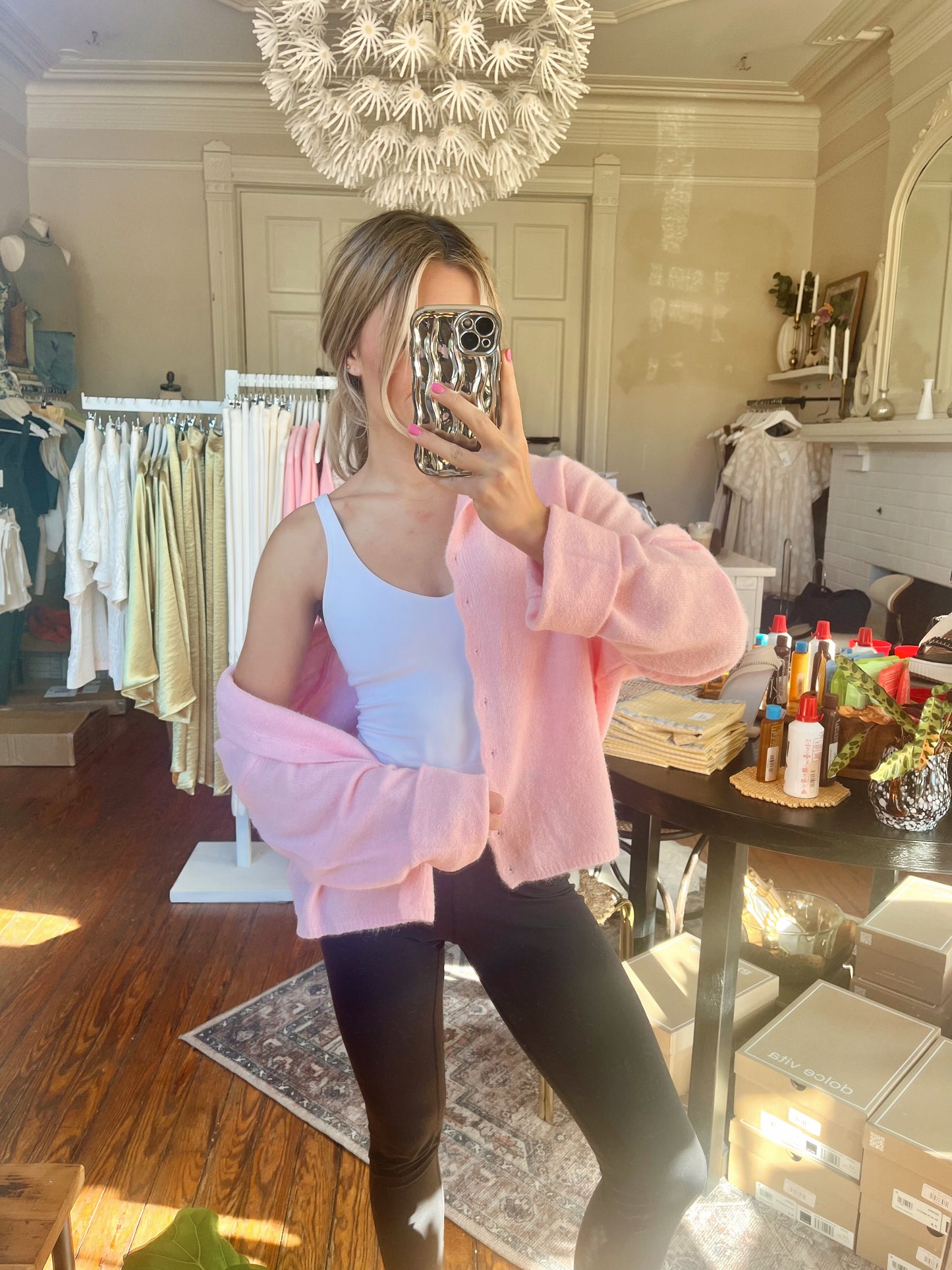 *Restocked* Piper Cardigan- Baby Pink