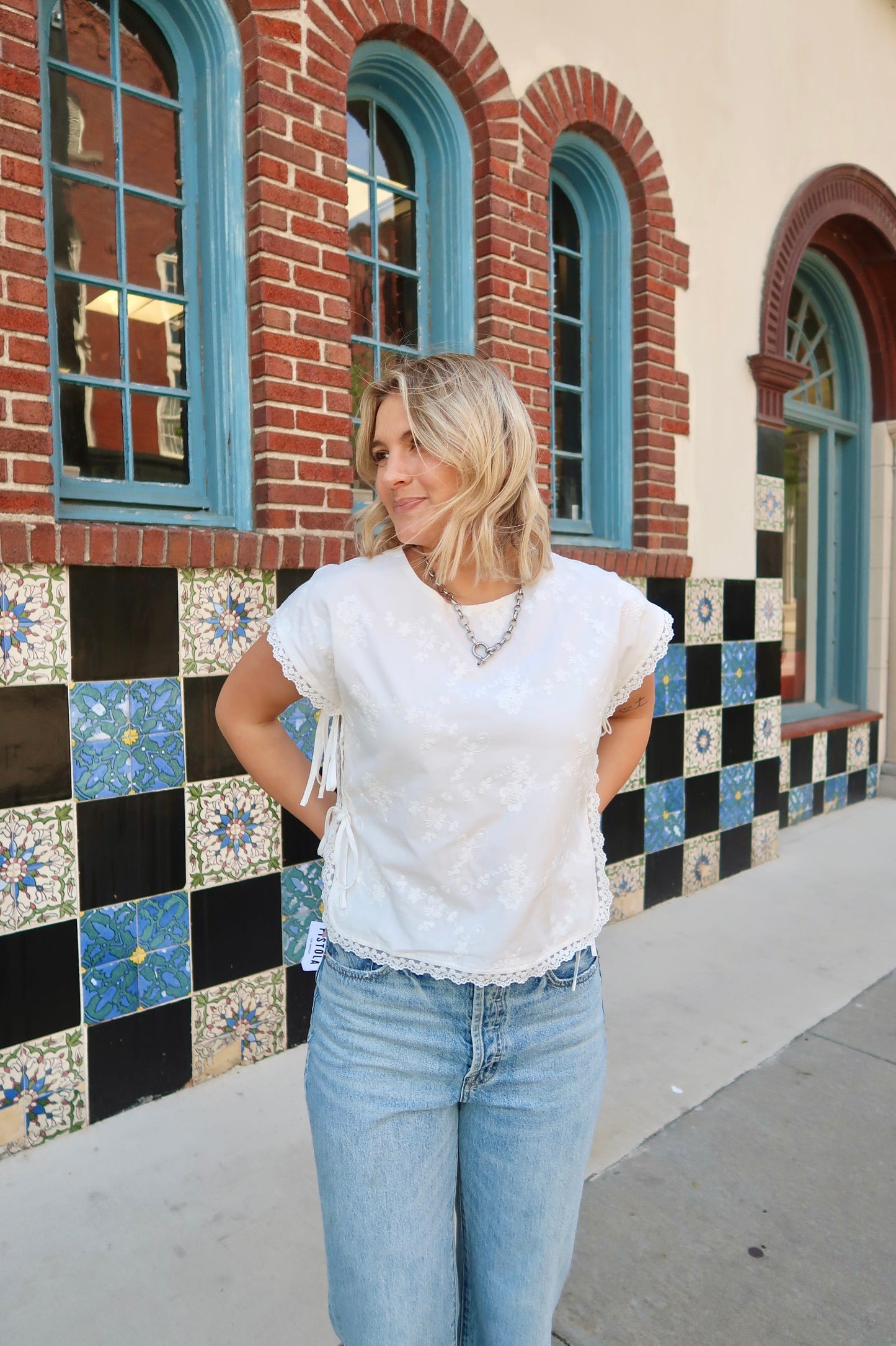 Paityn Pancho Blouse- Off White