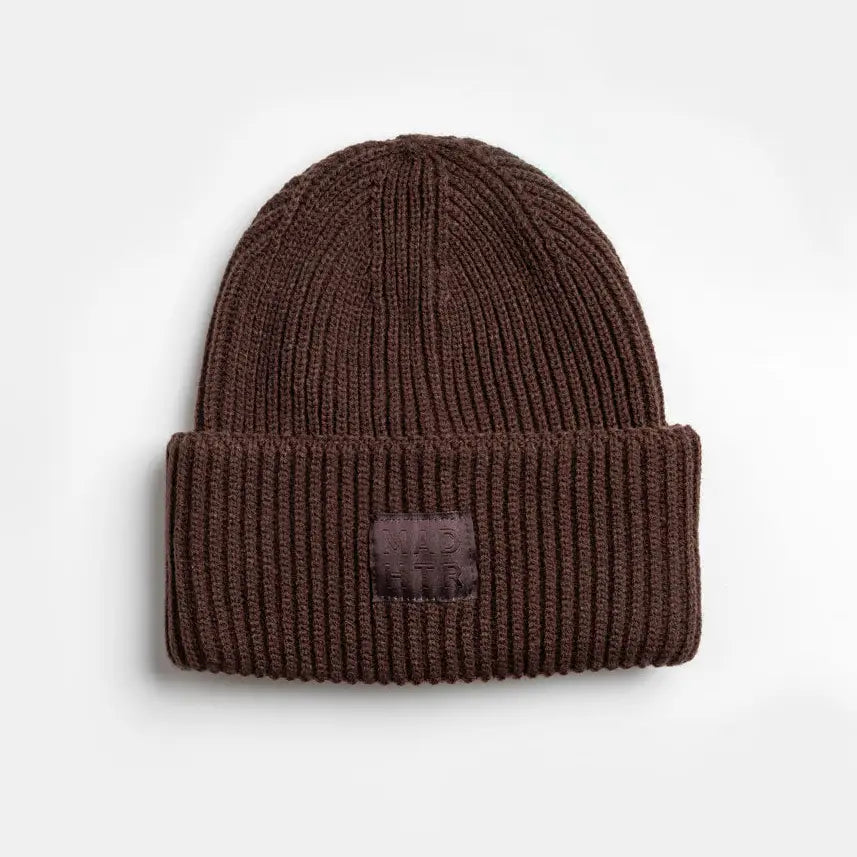 Mad Hatter Ribbed Knit Beanie
