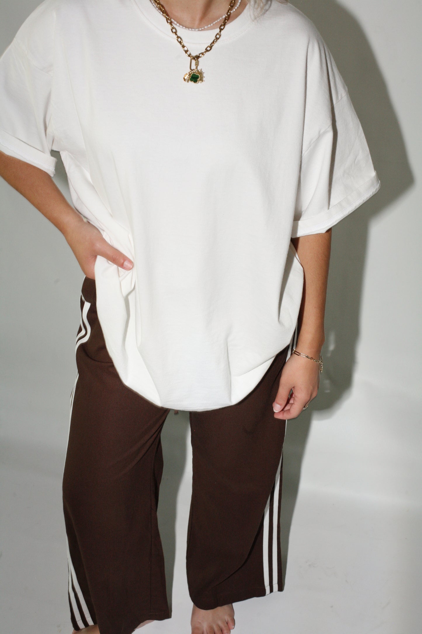 Blank Space Oversized Tee- Off White
