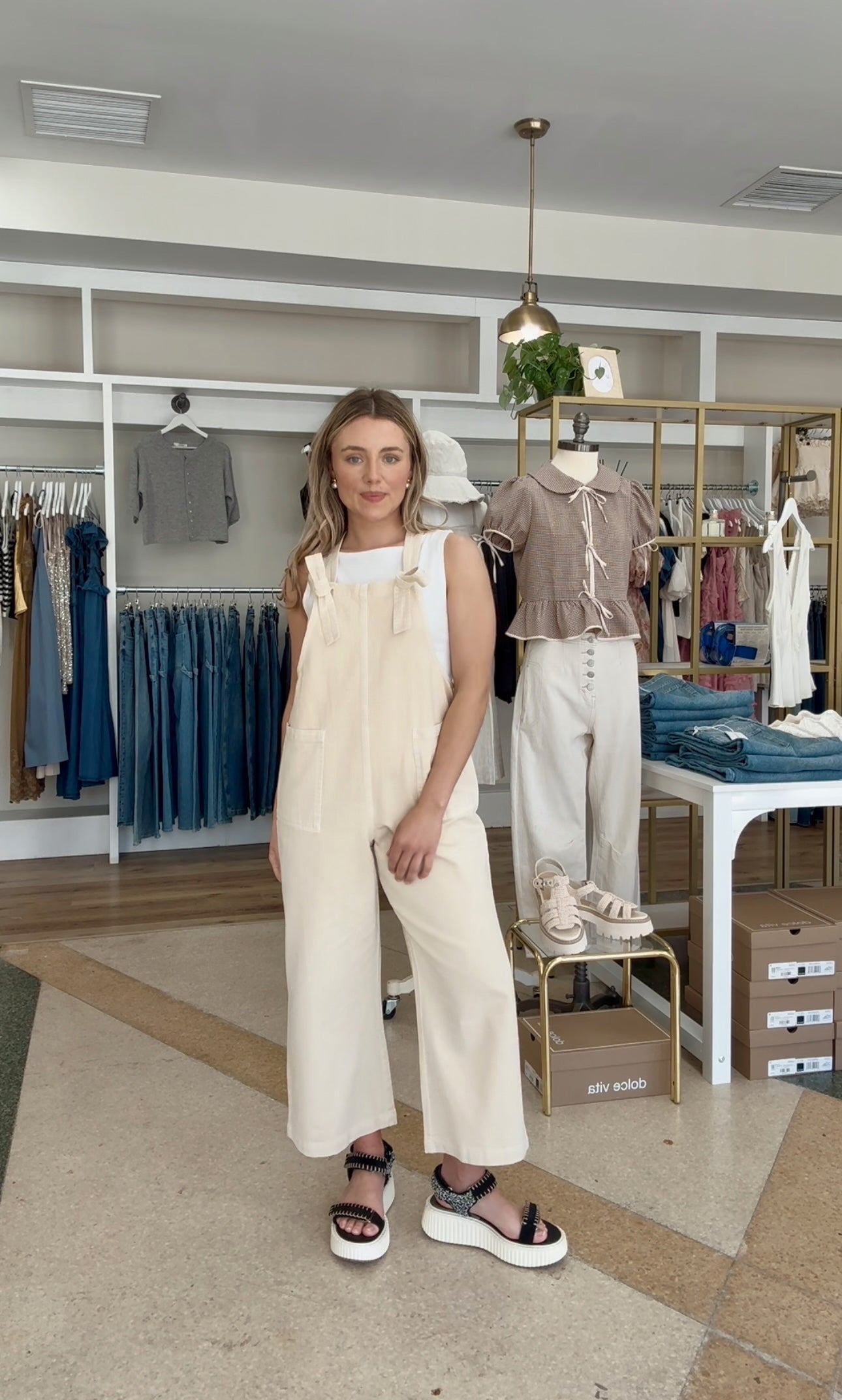 Moments Tencel Washed Jumpsuit- Oatmeal