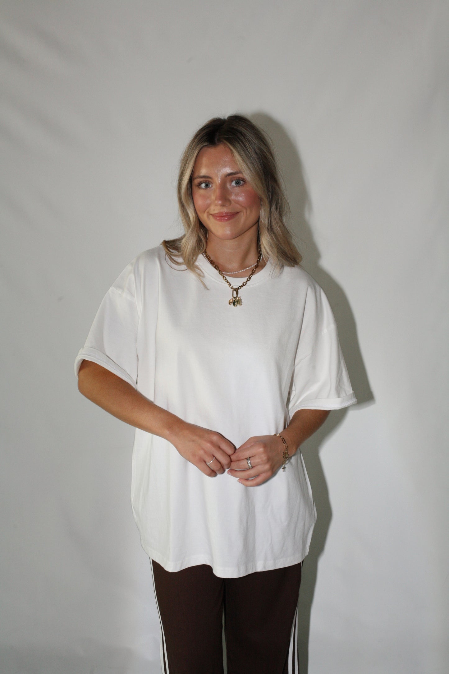 Blank Space Oversized Tee- Off White
