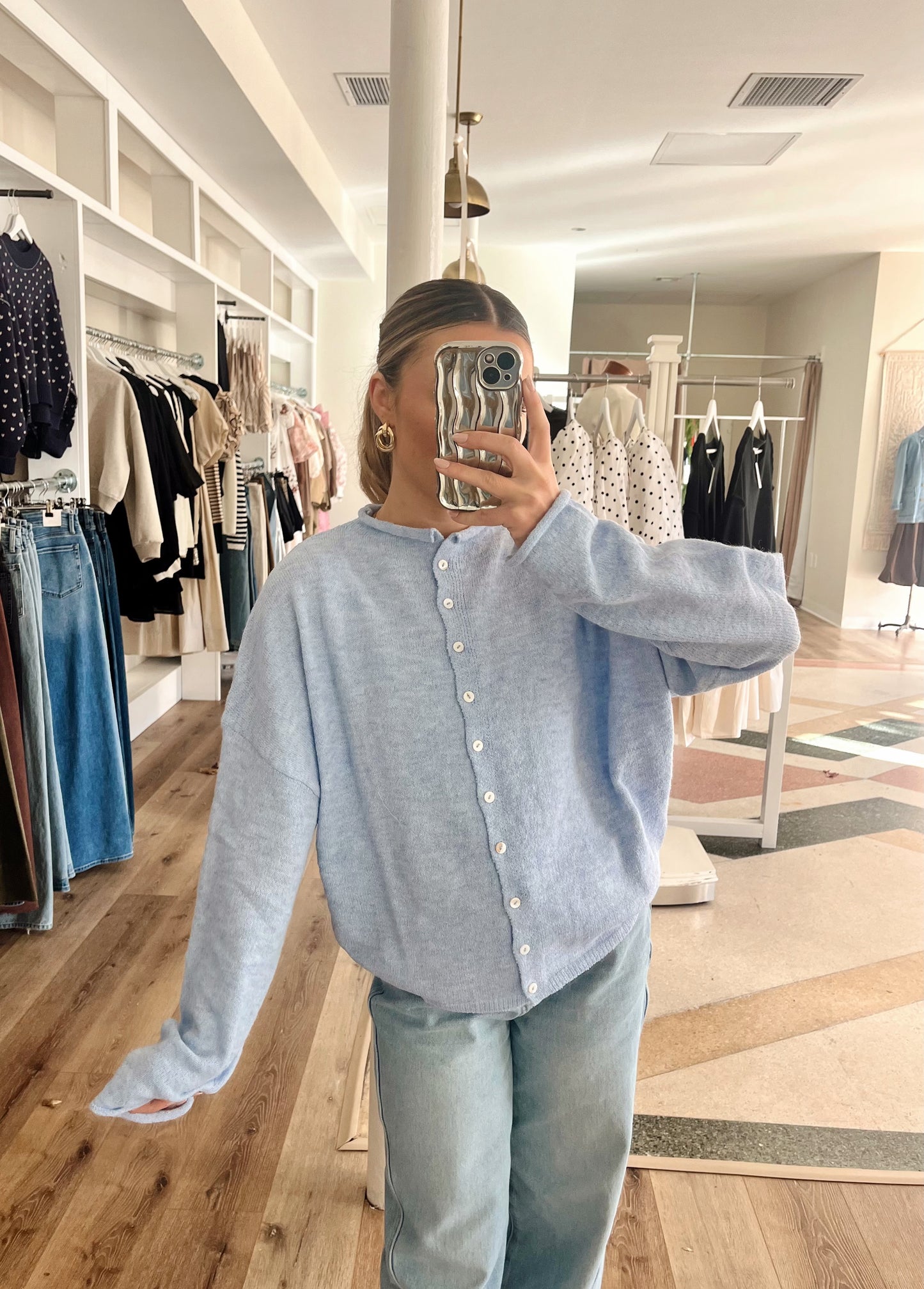 Piper Cardigan- Sky Blue