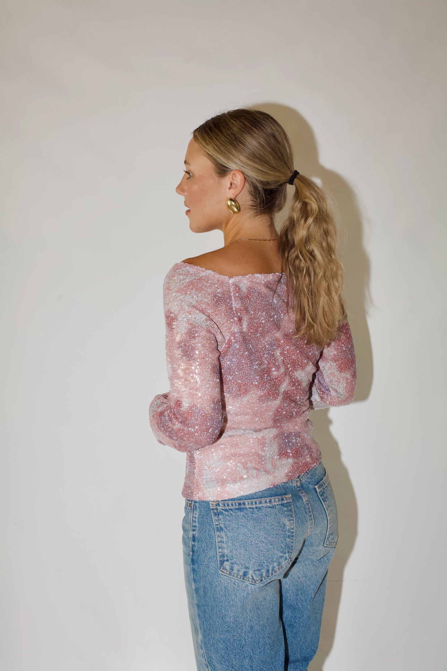 She's a Diva Sequin Top-Pink Multi