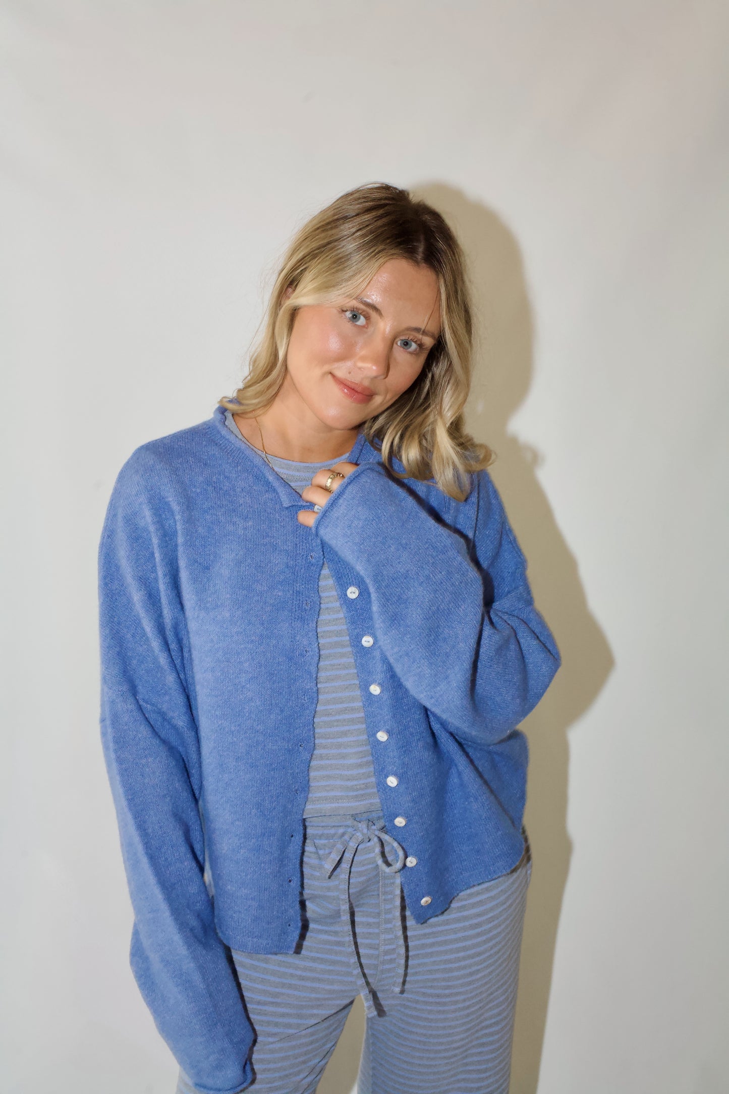 Piper Cardigan- Periwinkle Blue