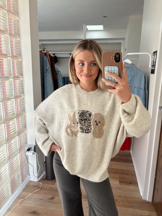 Trio Sweater- Cream