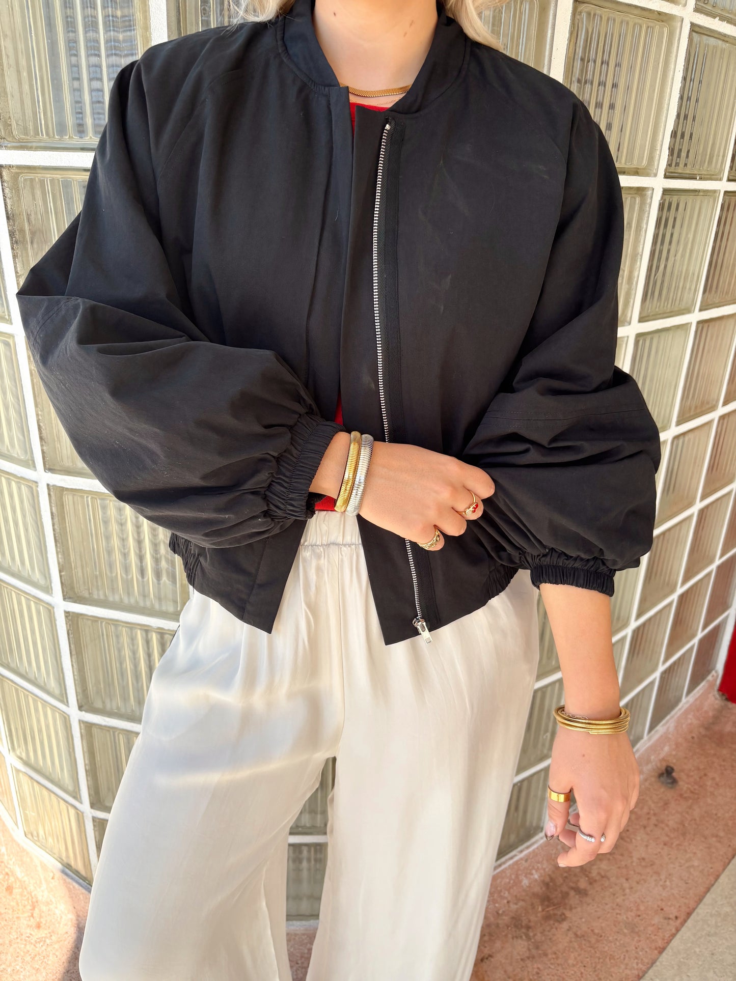 Betty Bomber Jacket- Black