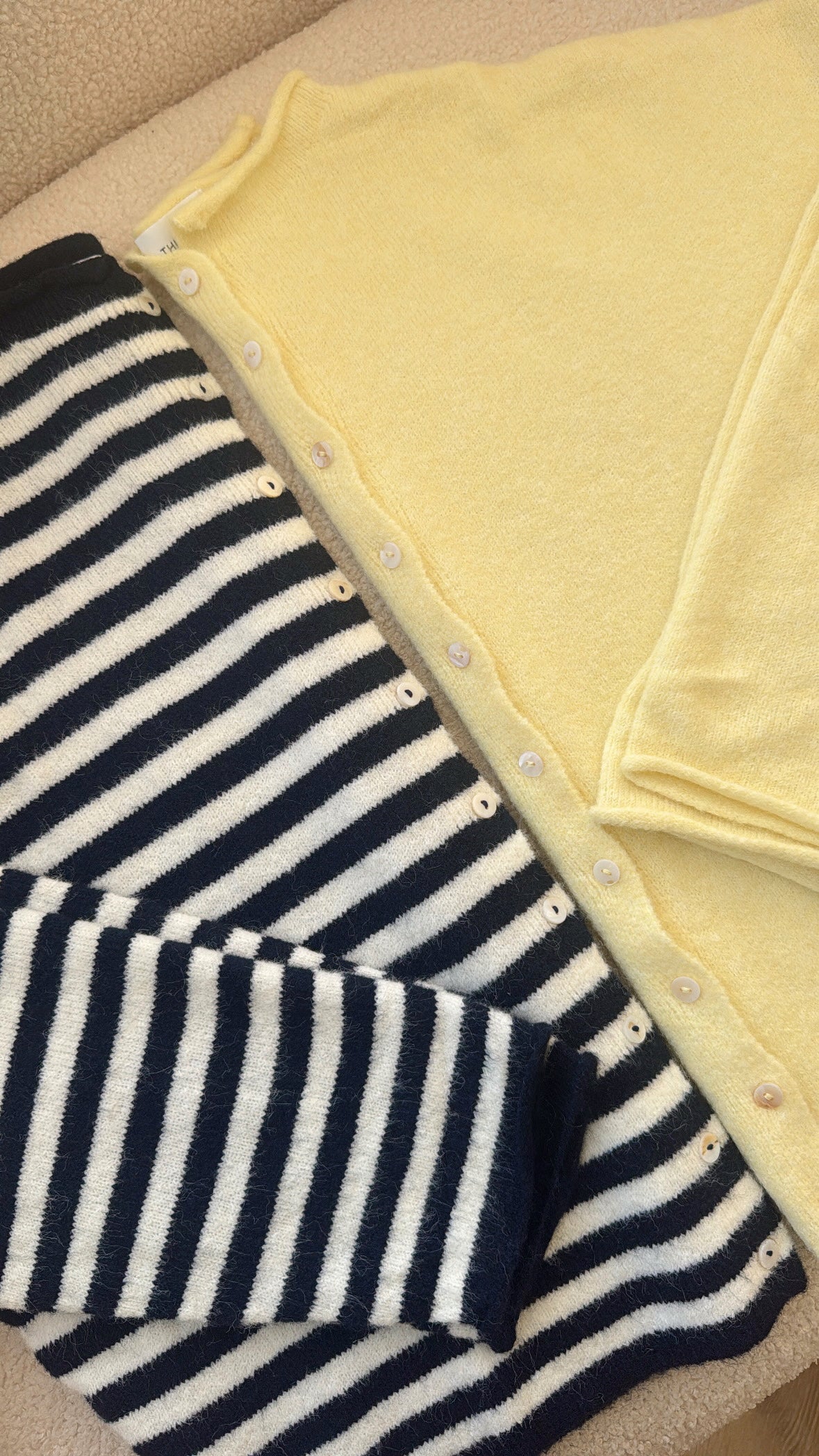 Piper Cardigan- Striped Navy/White
