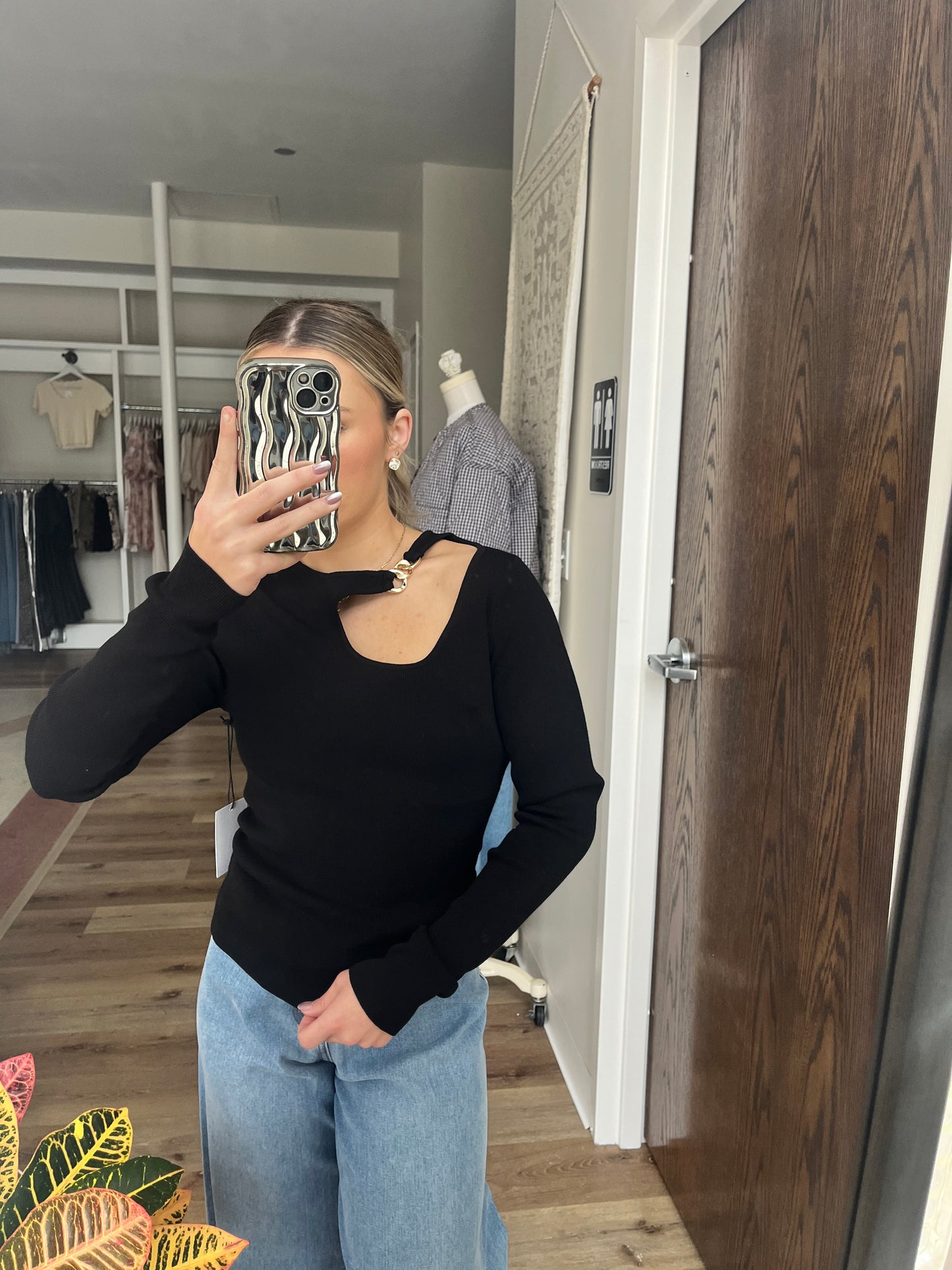 Becca Sweater Top- Black