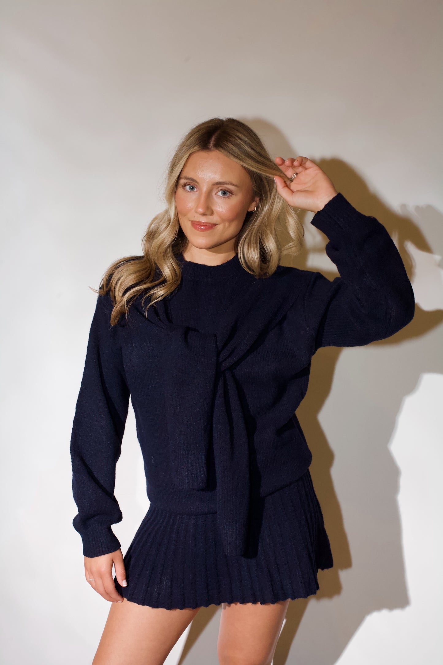 Rory Sweater Top- Navy