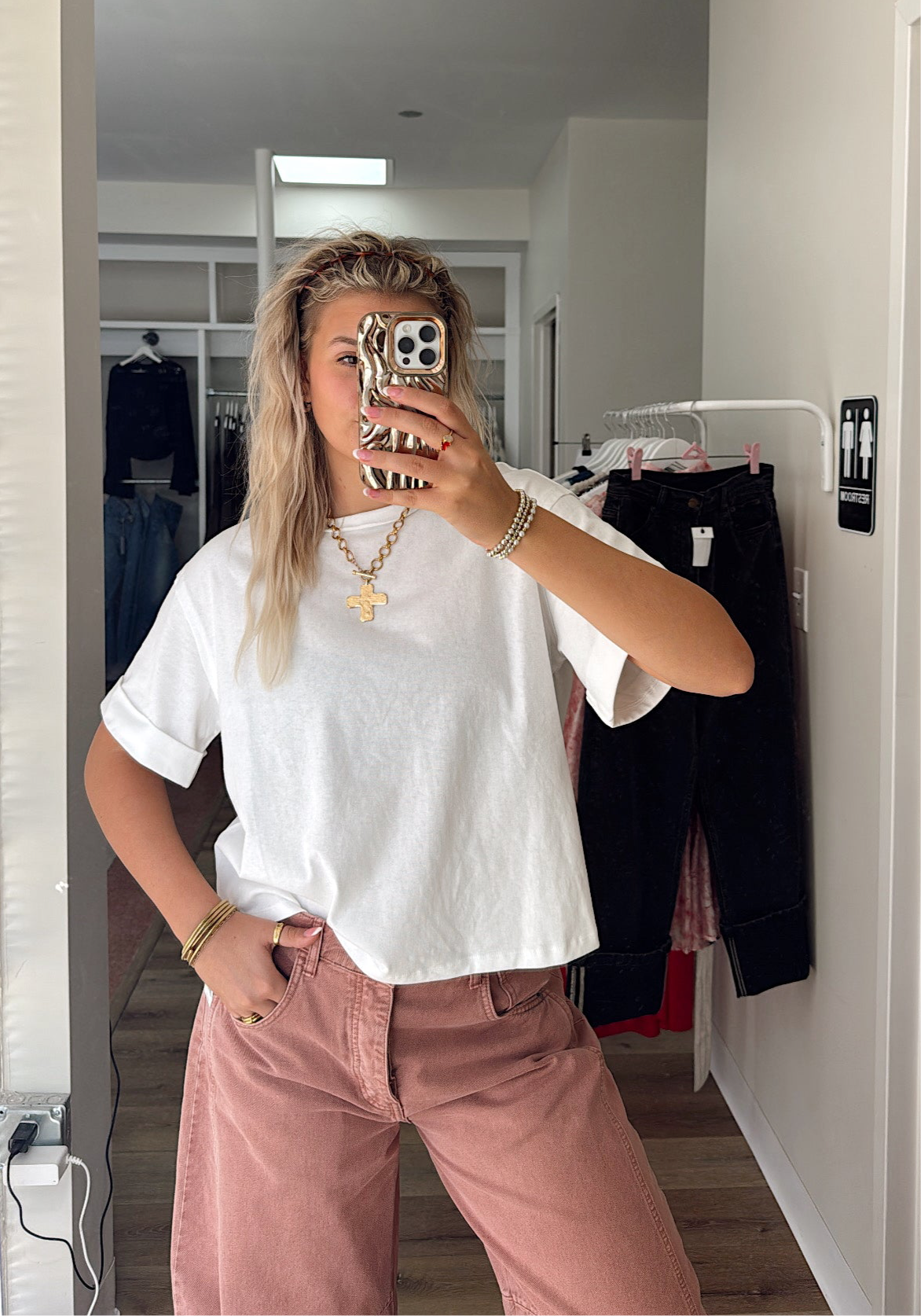 Reneé Raw Hem Top- White