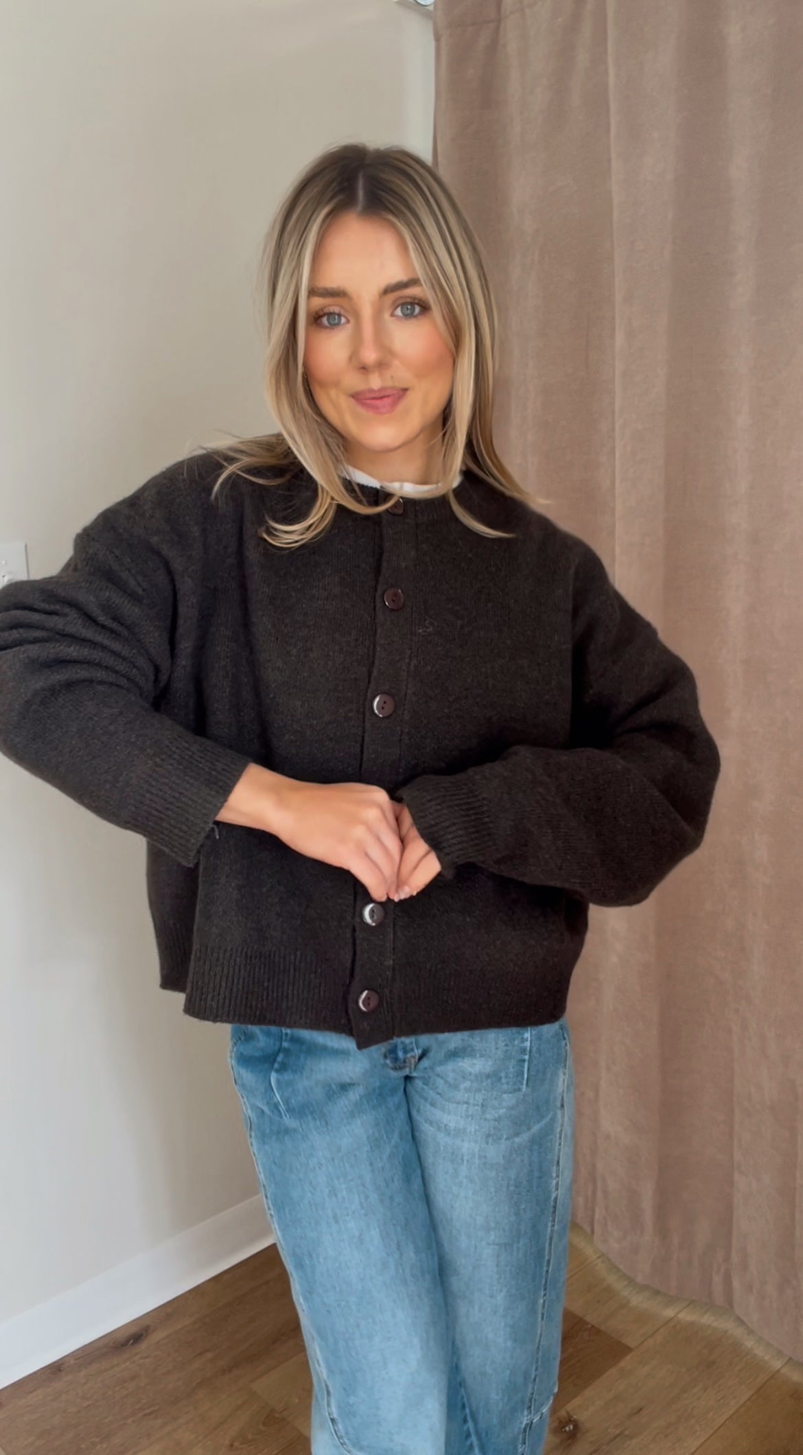 Alyssa Cardigan- Chocolate Brown