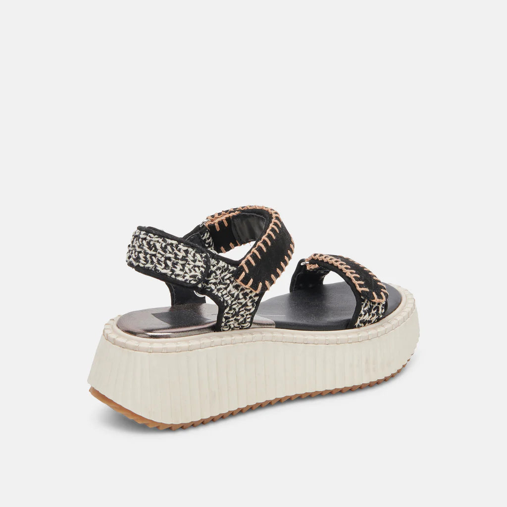 Debra Sandals- Black White Nubuck