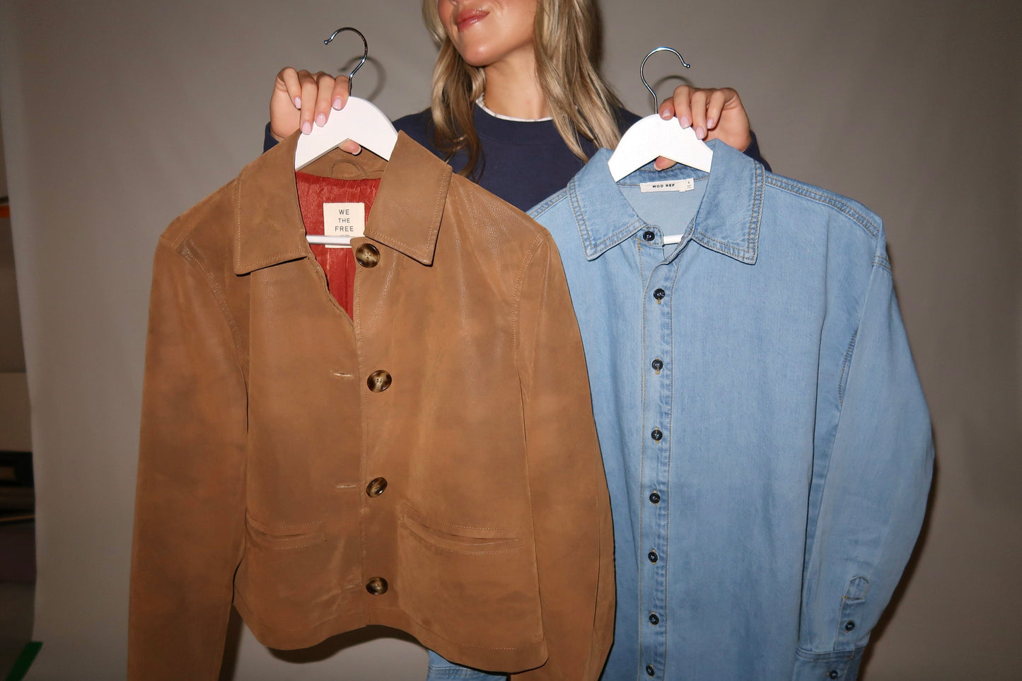 Campbell Denim Button-Up Top- Light Wash