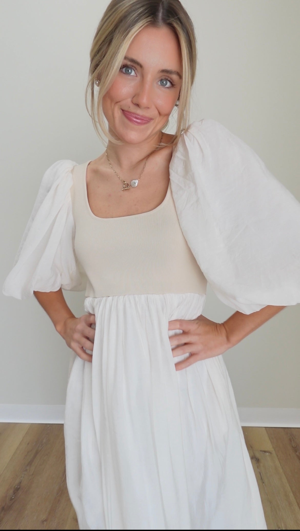 Lover's Quarrel Midi Dress- Natural/Ivory