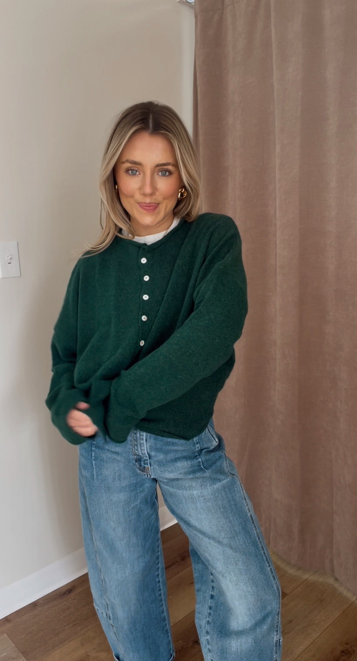 Piper Cardigan- Forest Green