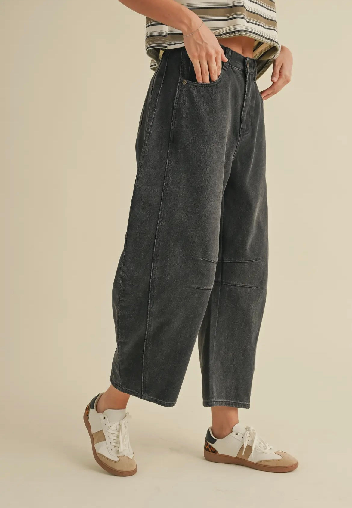 *Restock* All In Barrel Jean- Black