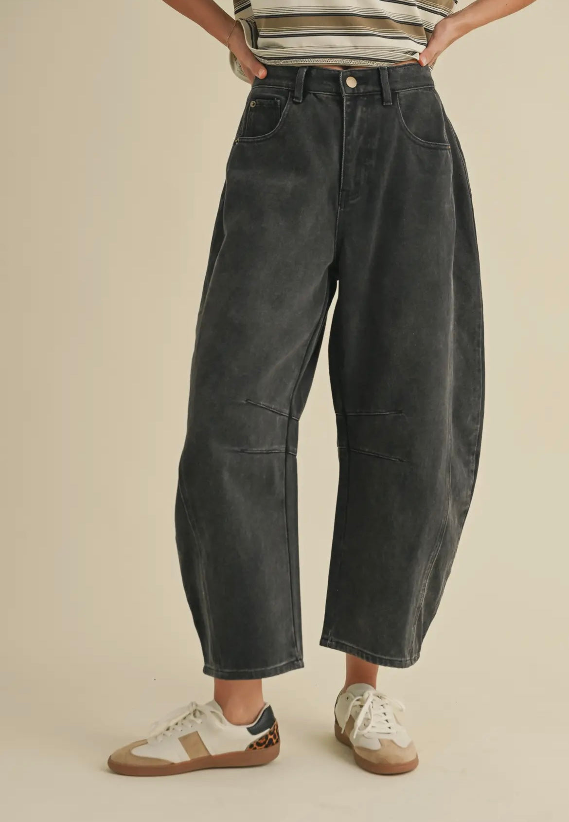*Restock* All In Barrel Jean- Black