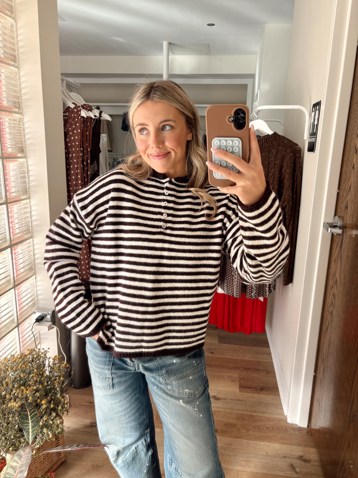 Piper Henley - Striped Dark Wine