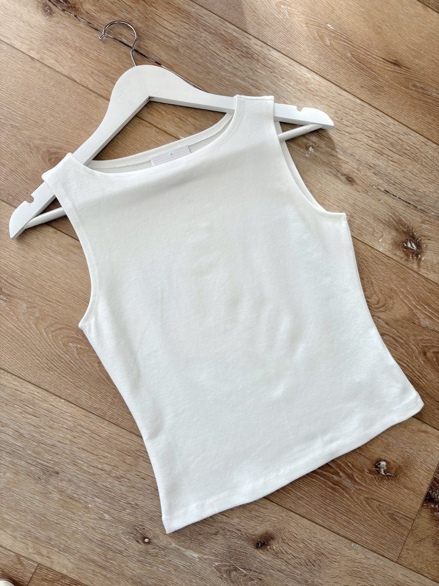 Sidney Knit Tank- White