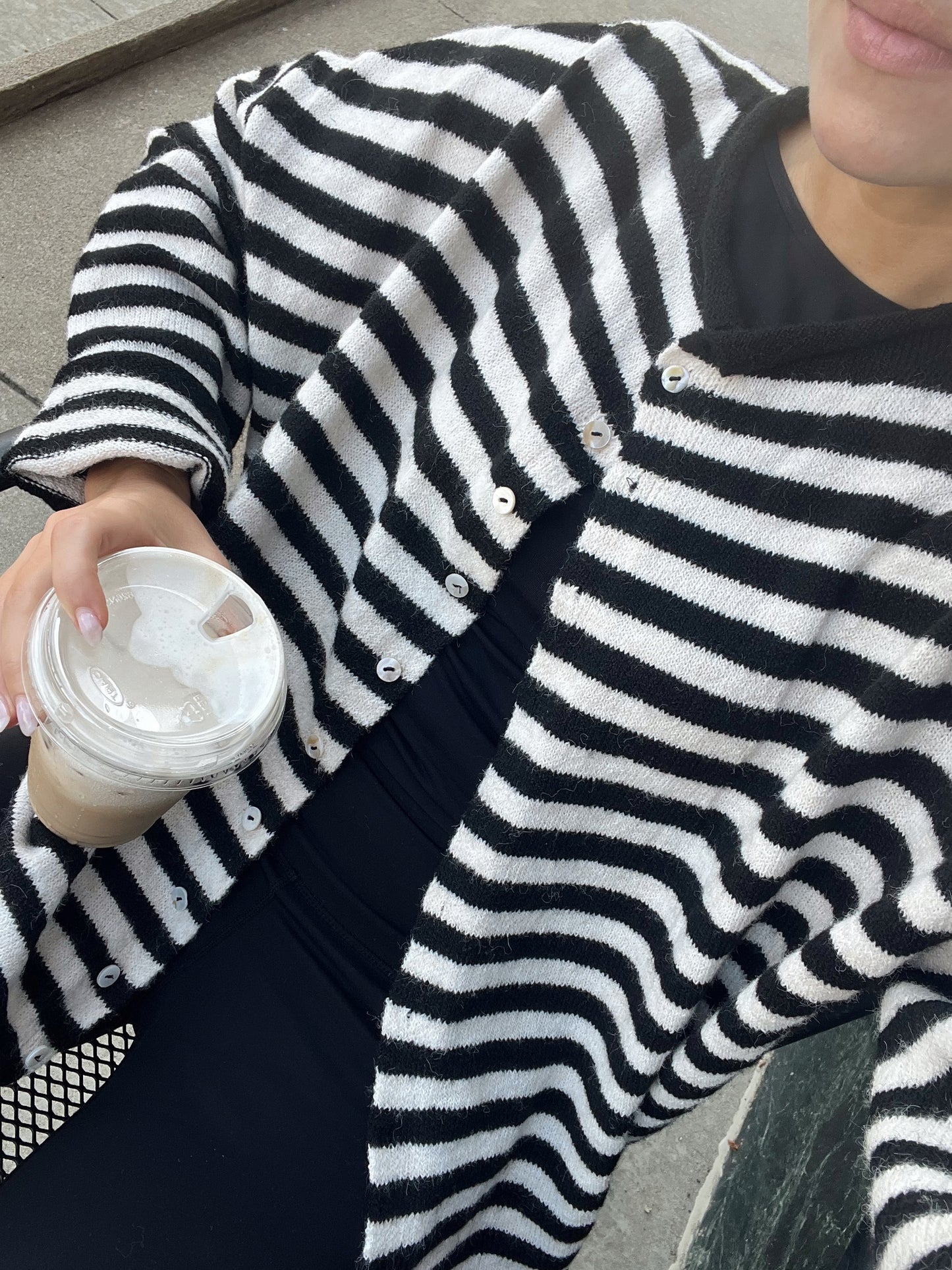 *Restocked* Piper Cardigan- Black/White