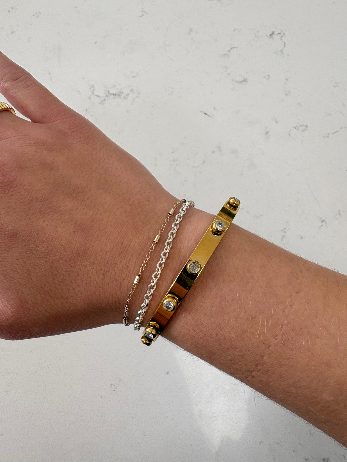 Marcelia studded Bangle