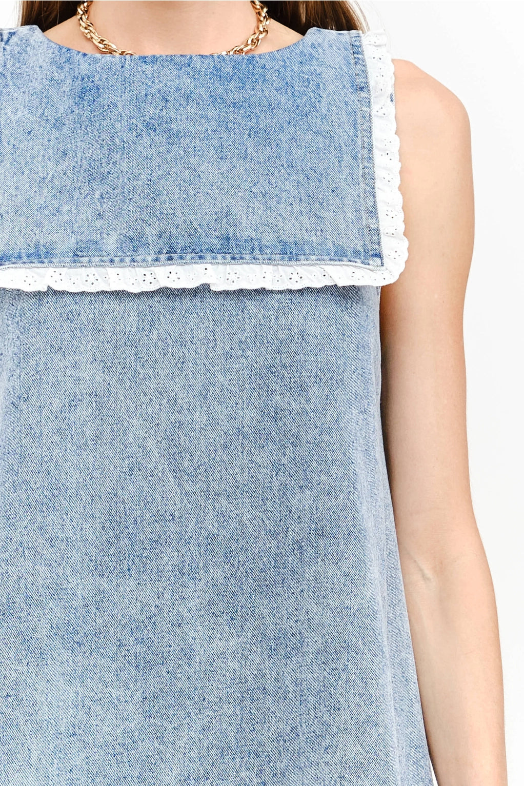 Nica Mina Dress- Light Wash