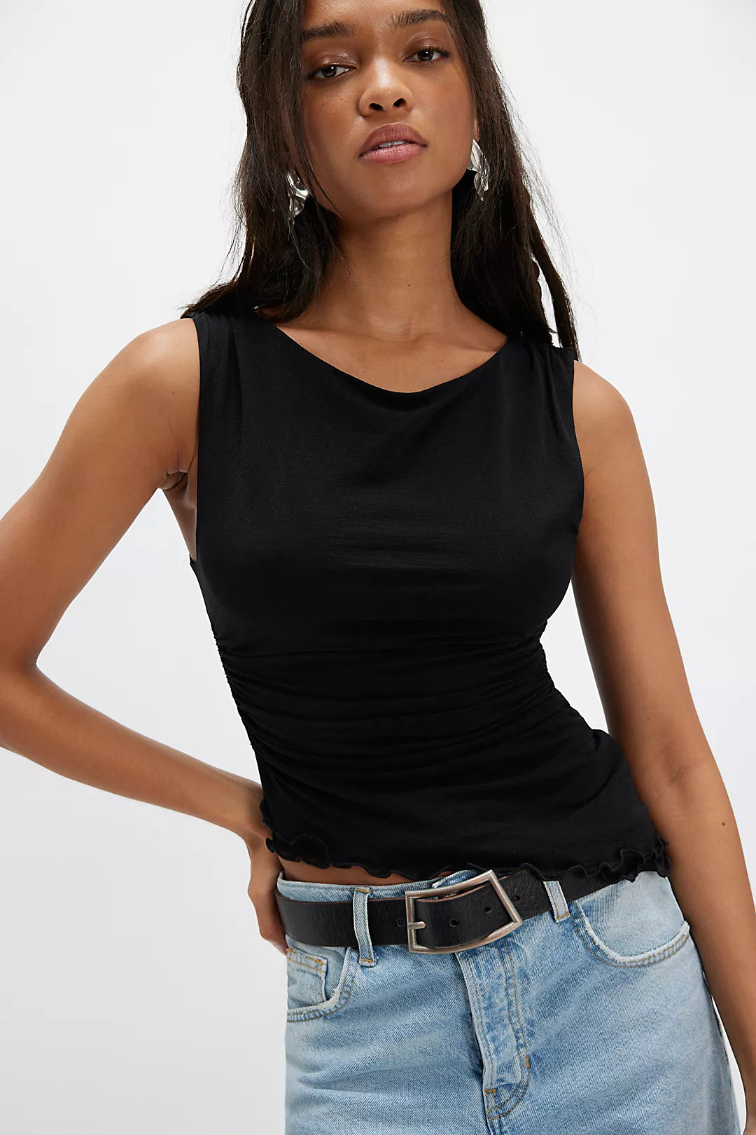 Ash Knit Top- Black