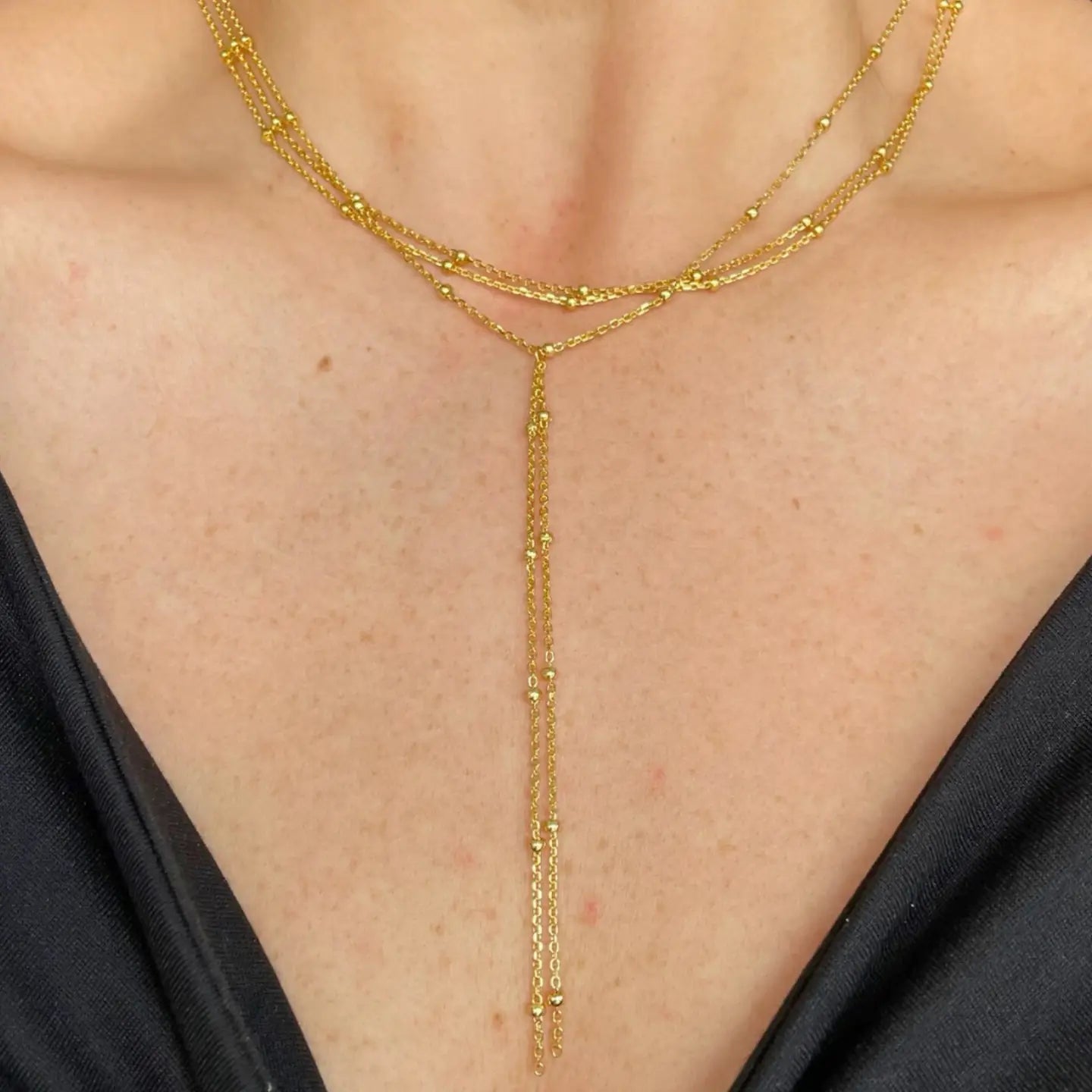 Bowie Statement Necklace- Gold