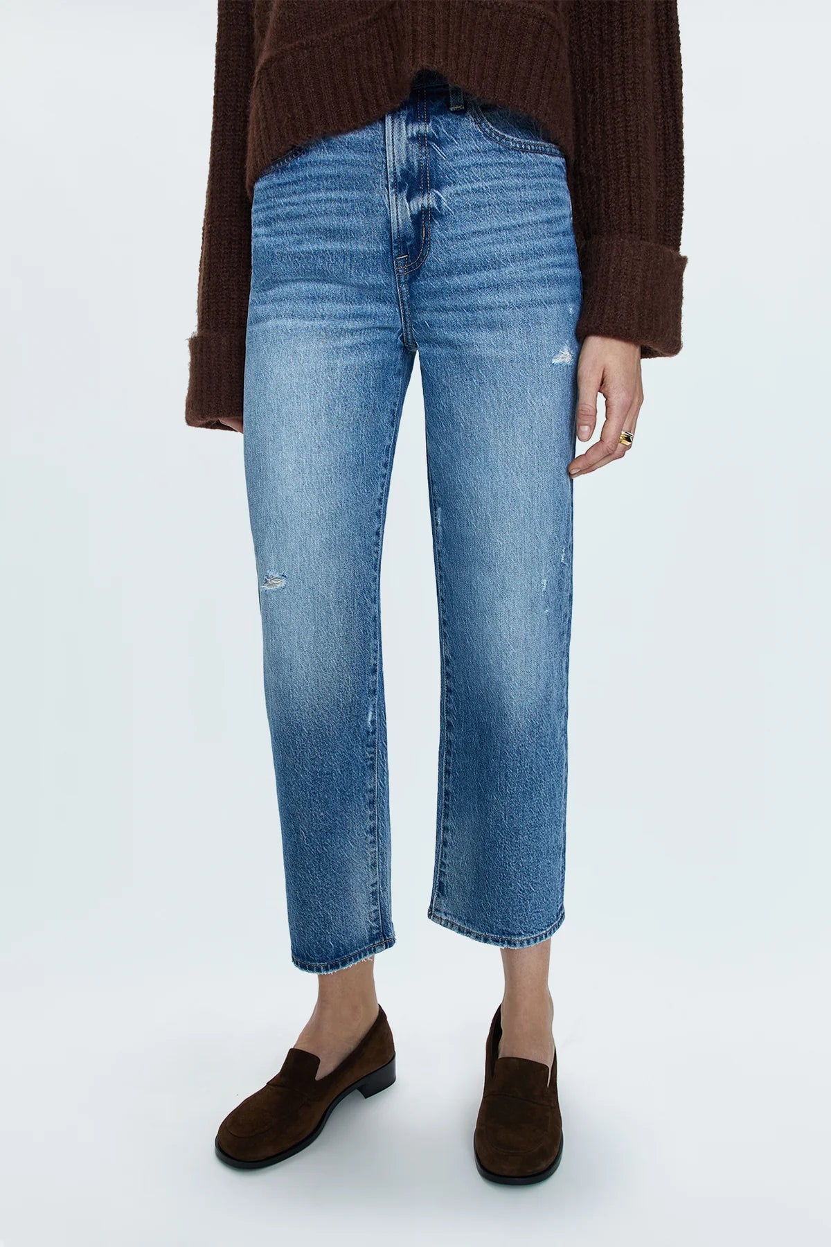 Cassie High Rise Straight Crop- Central Vintage