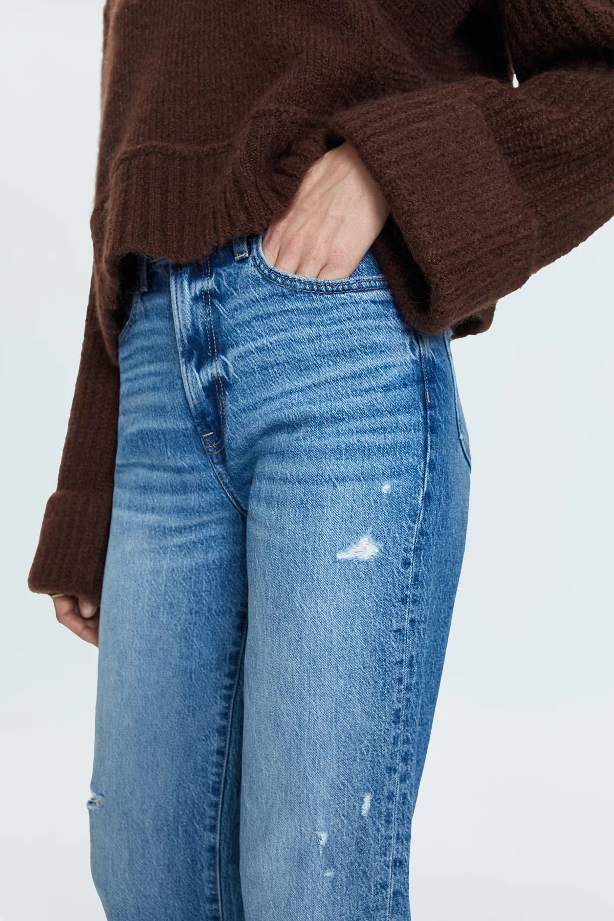 Cassie High Rise Straight Crop- Central Vintage