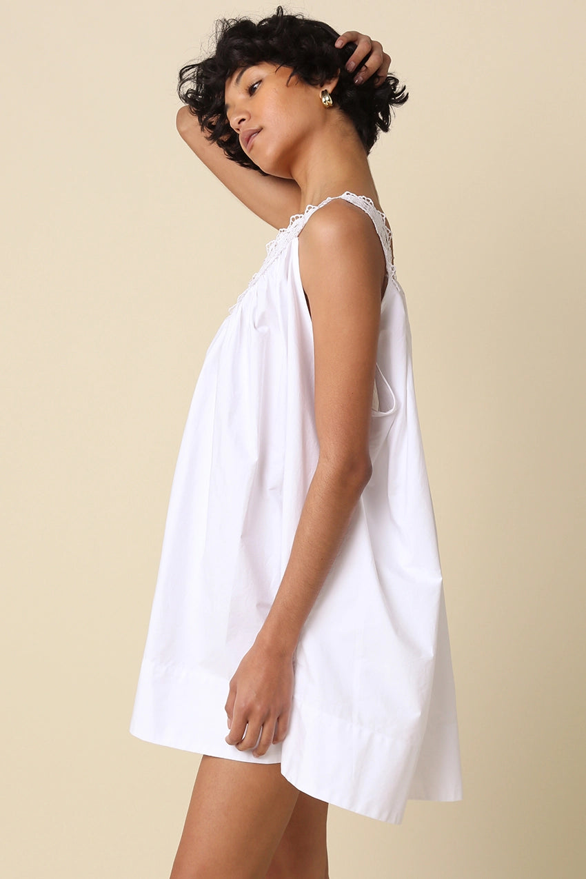 Elise Babydoll Mini-White