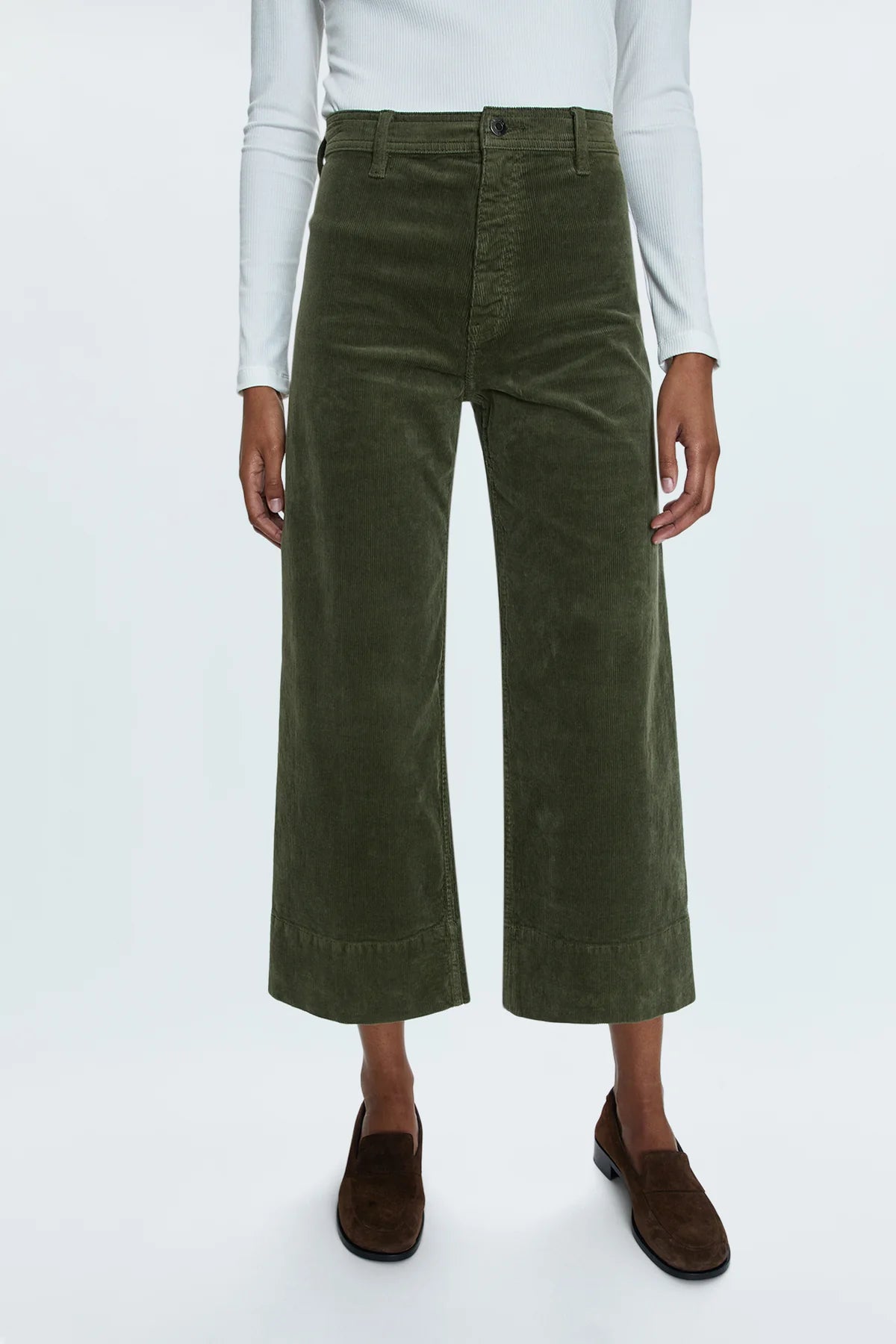 Penny Crop High Rise Wide Leg Pant- Martini