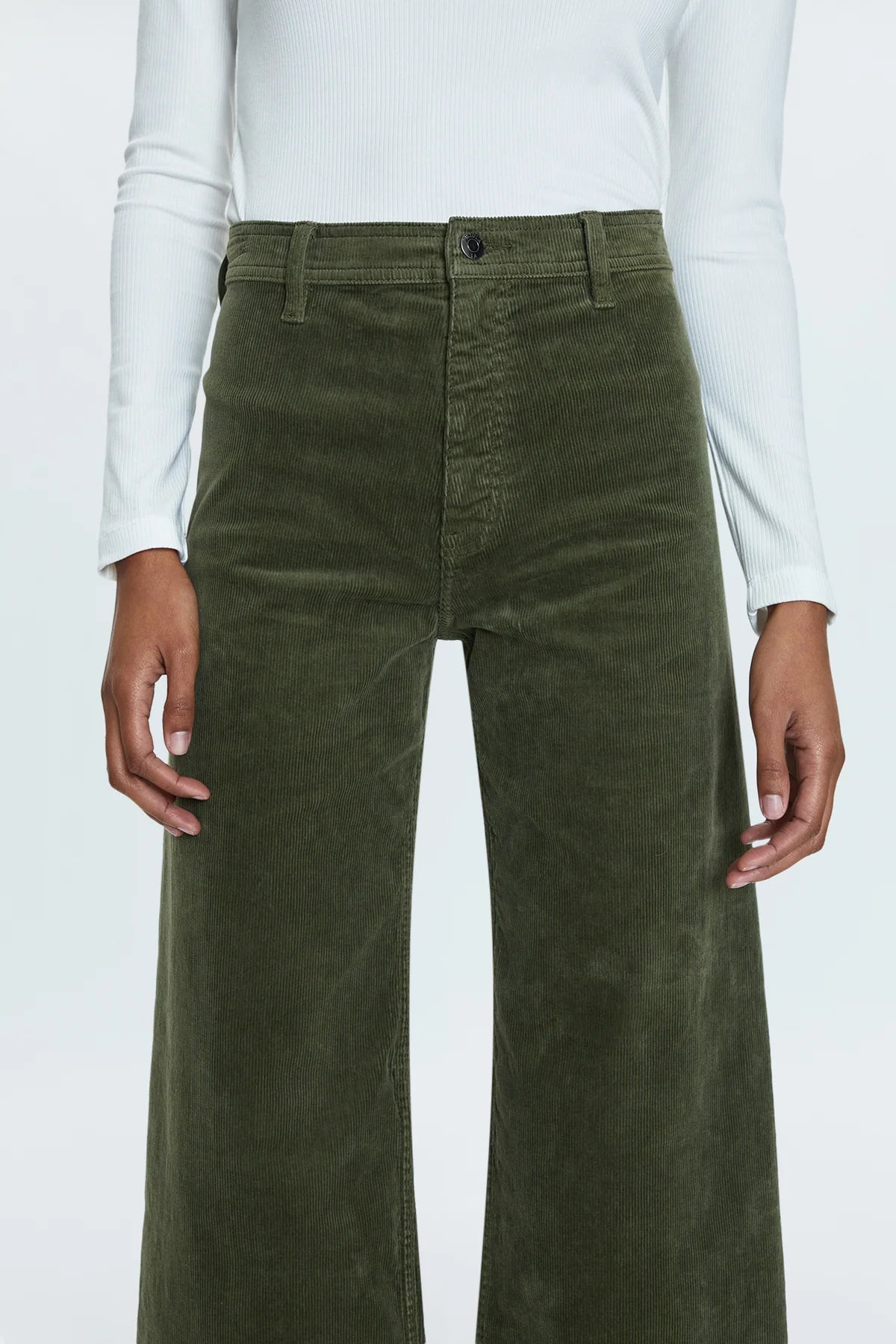 Penny Crop High Rise Wide Leg Pant- Martini