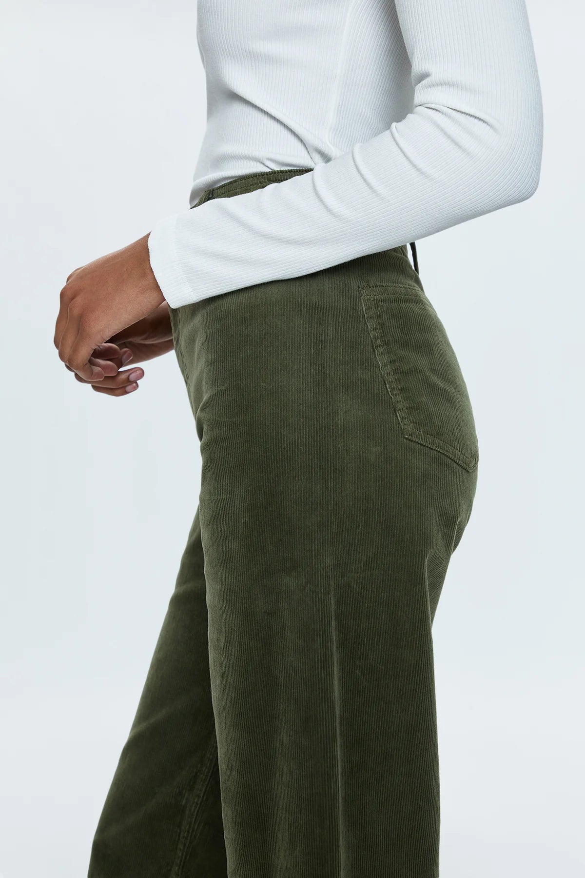 Penny Crop High Rise Wide Leg Pant- Martini
