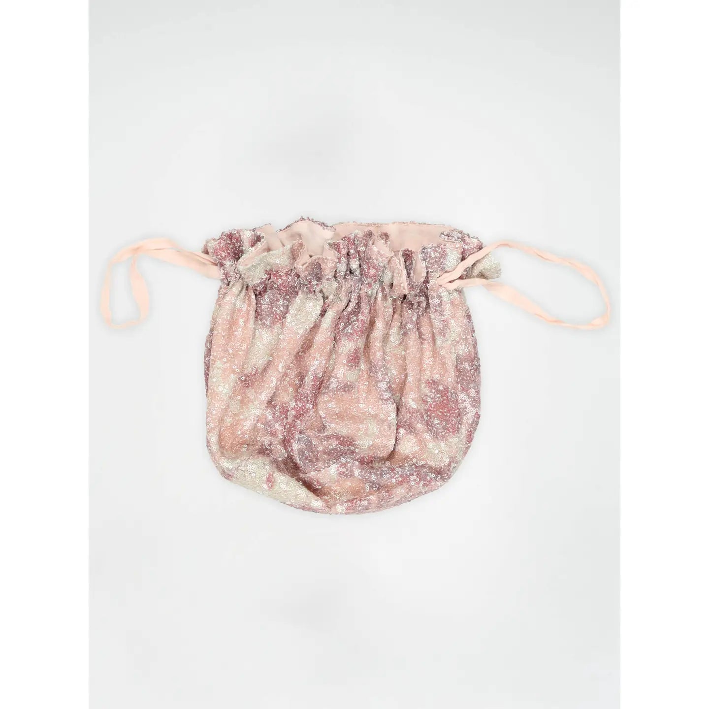 She's A Diva Sequin Drawstring Bag- Pink Multi