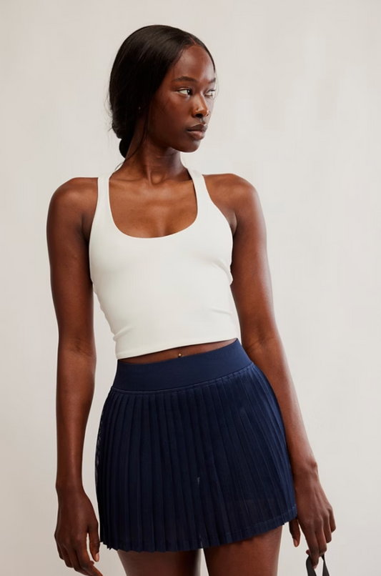 Never Better Halter Crop- White
