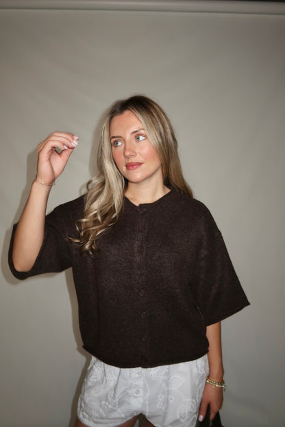 Monica Cardigan-Chocolate
