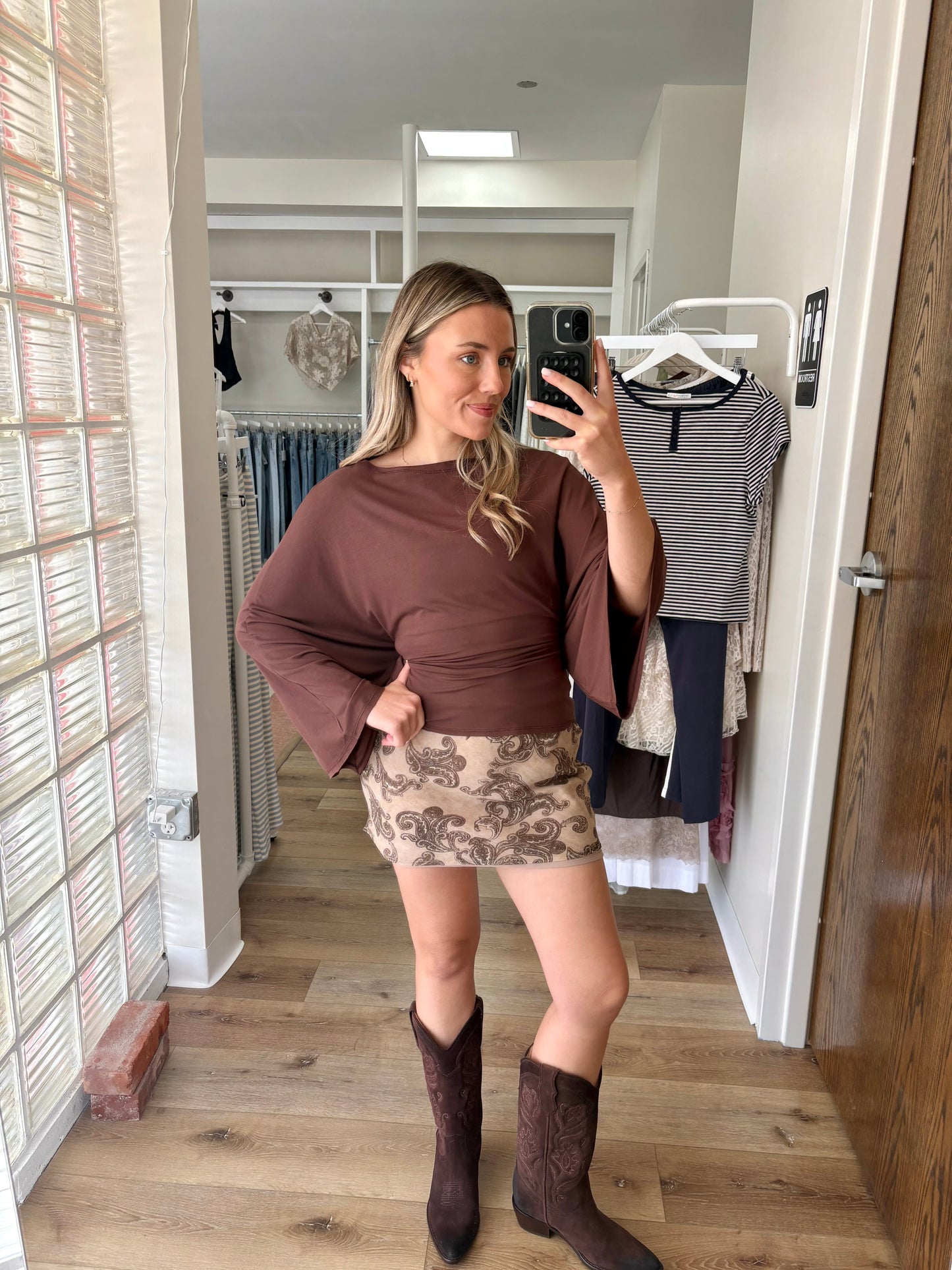 Austin Mini Skirt- Tan