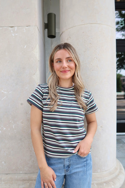 Cleo Top- Green Multi