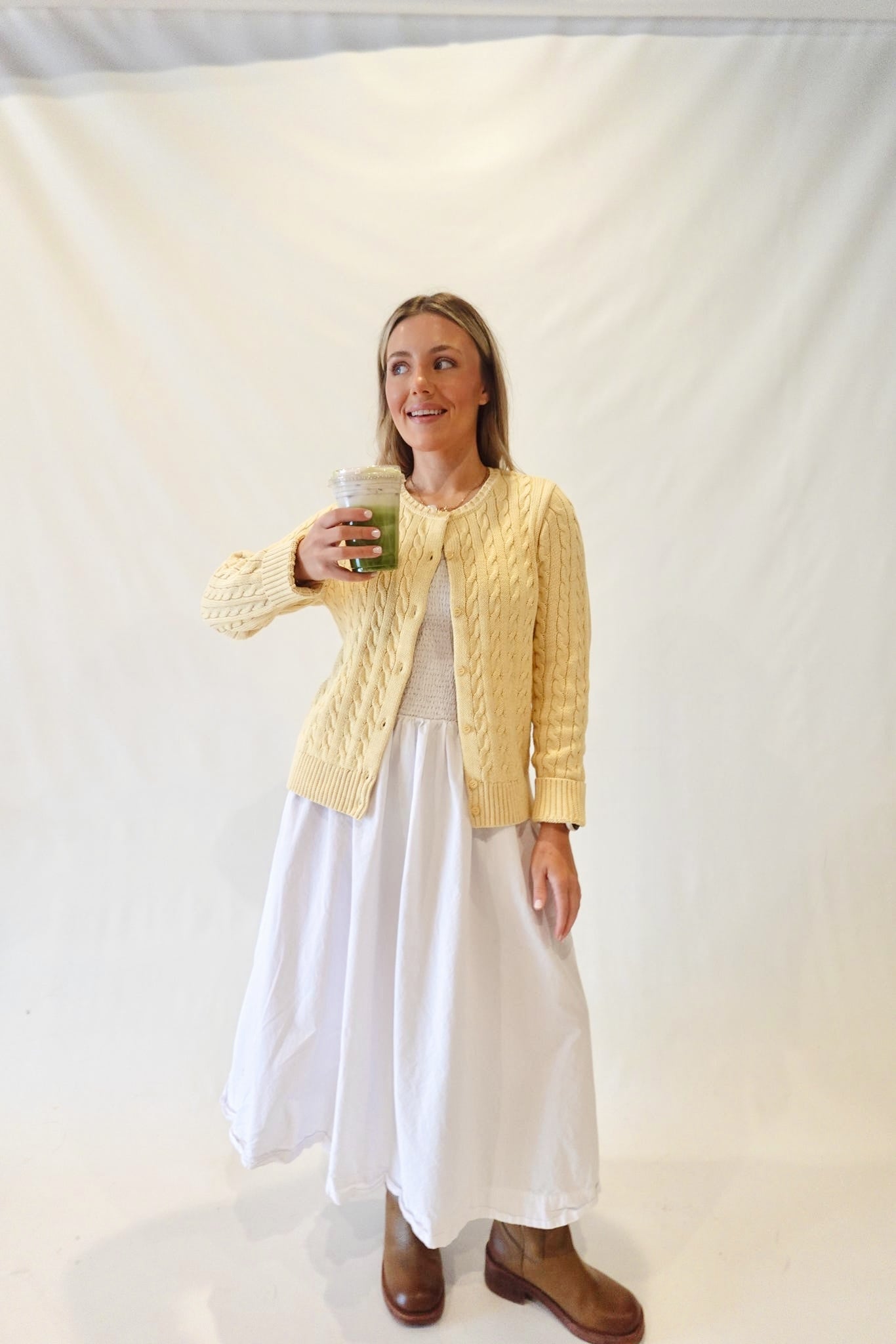 The Dale Cardigan- Yellow