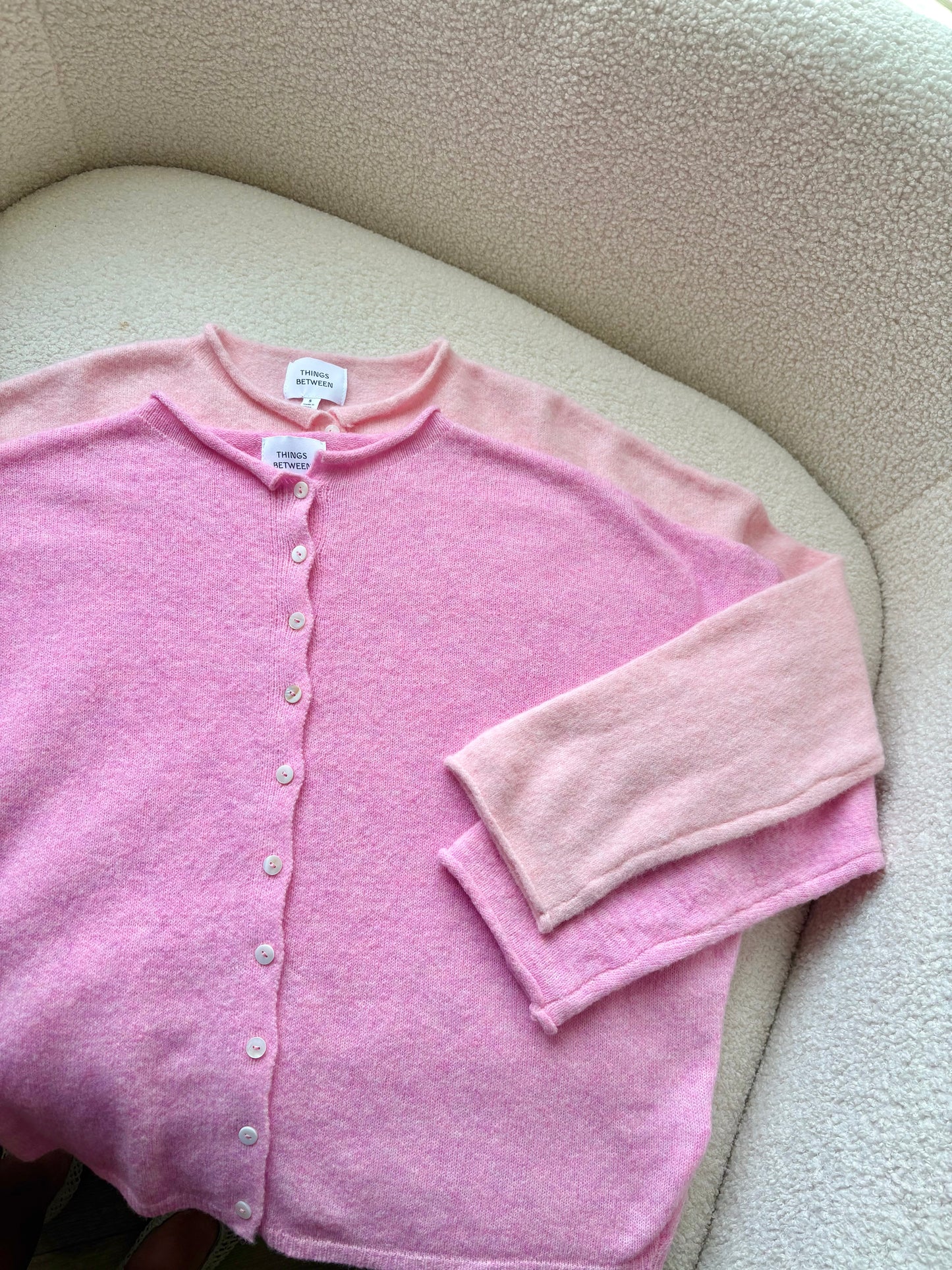Piper Cardigan- Bubblegum Pink