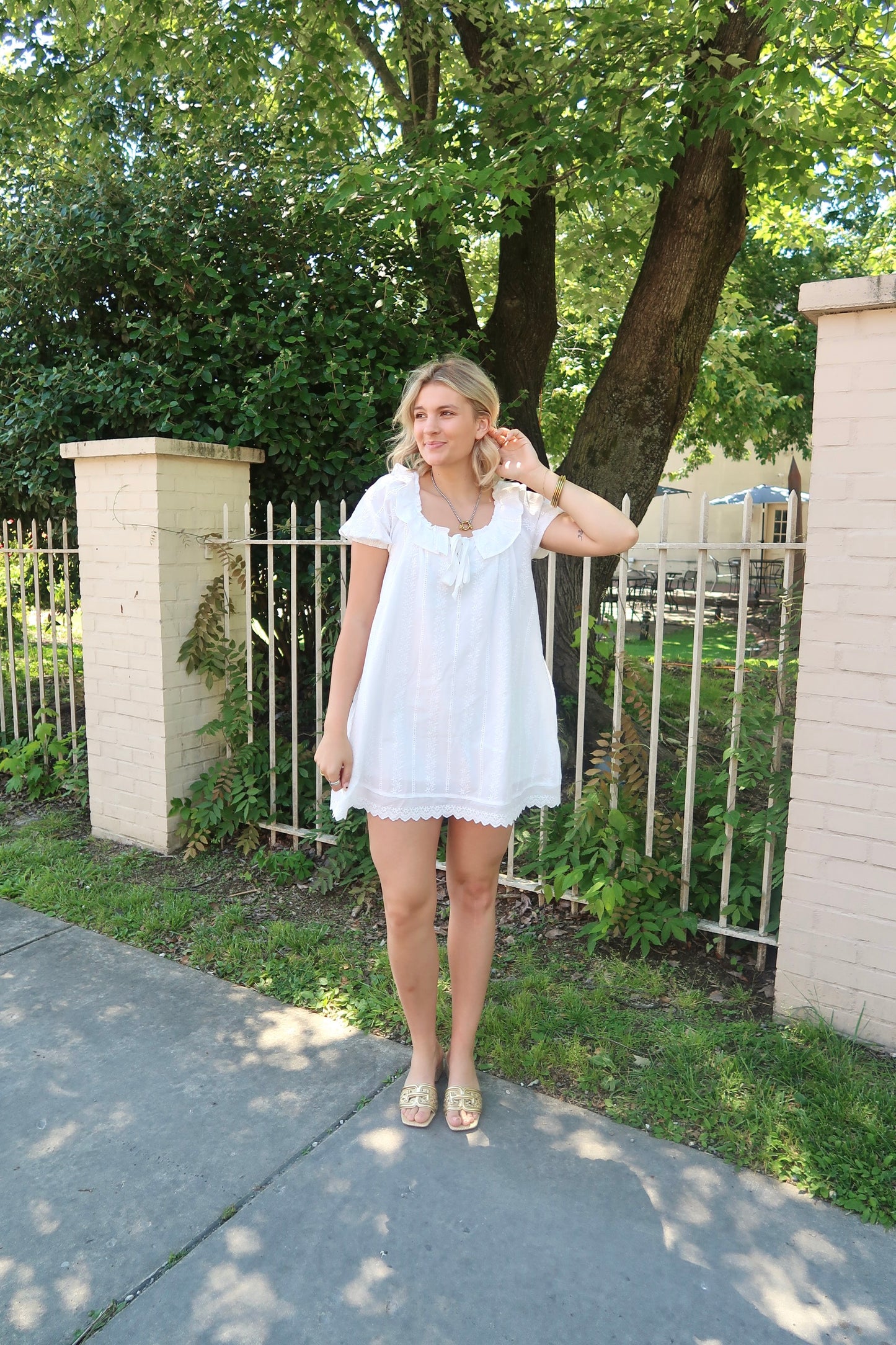 Ava Eyelet Mini-Ivory