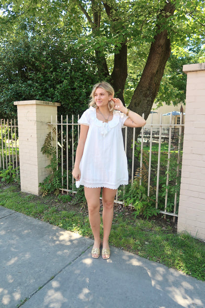 Ava Eyelet Mini-Ivory